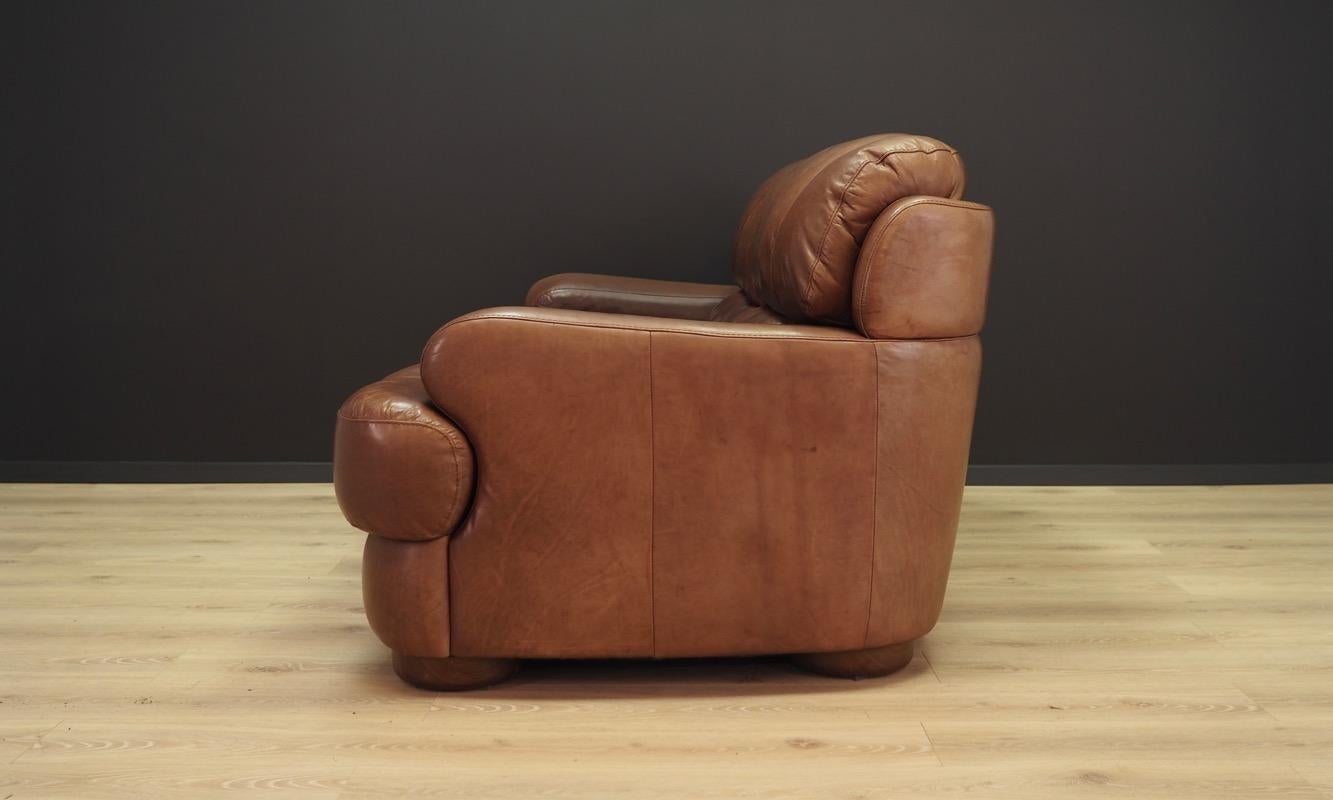 Other Sofa Brown Leather Danish Design Vintage, 1960s For Sale