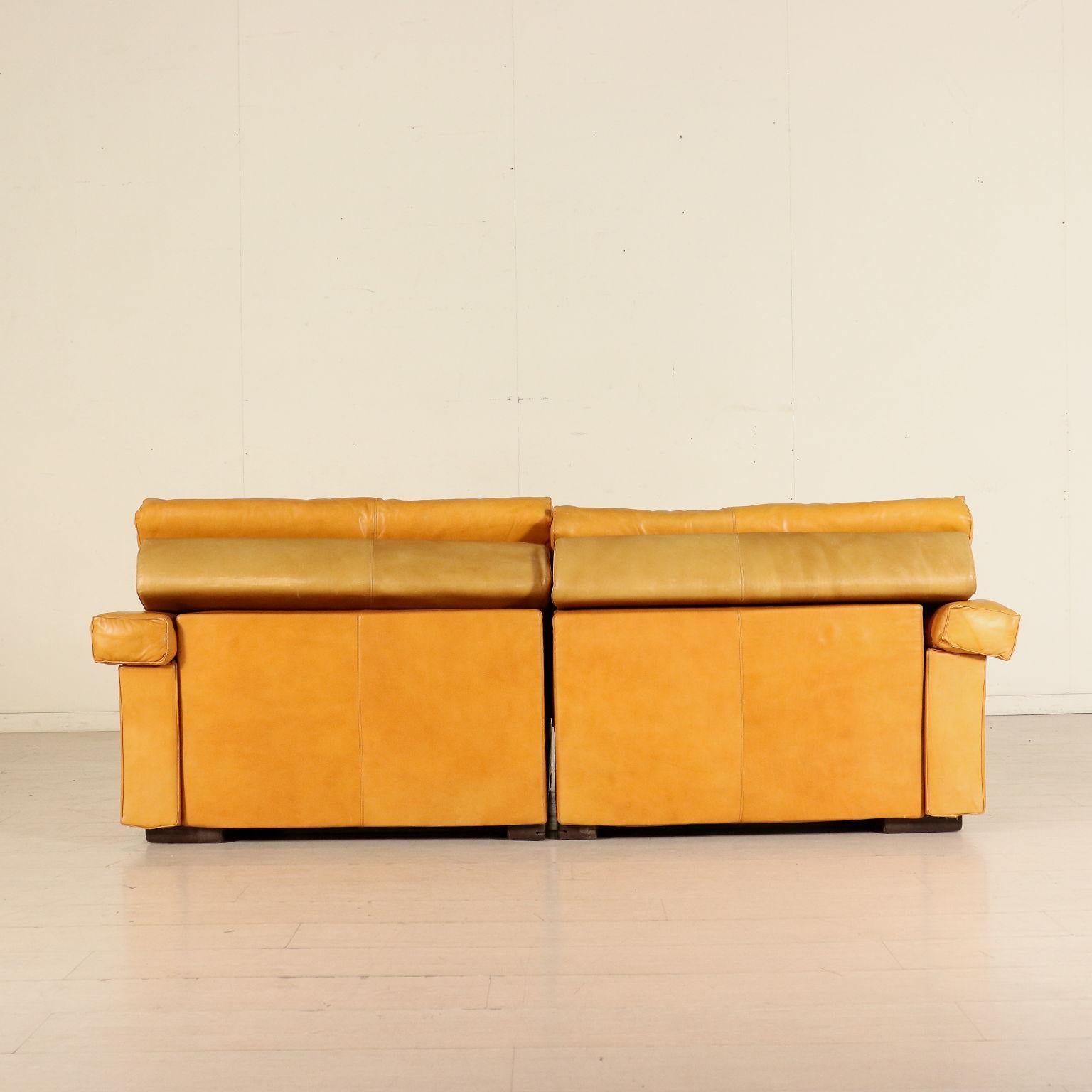 Sofa by Afra and Tobia Scarpa Leather Vintage, Italy, 1970s 2