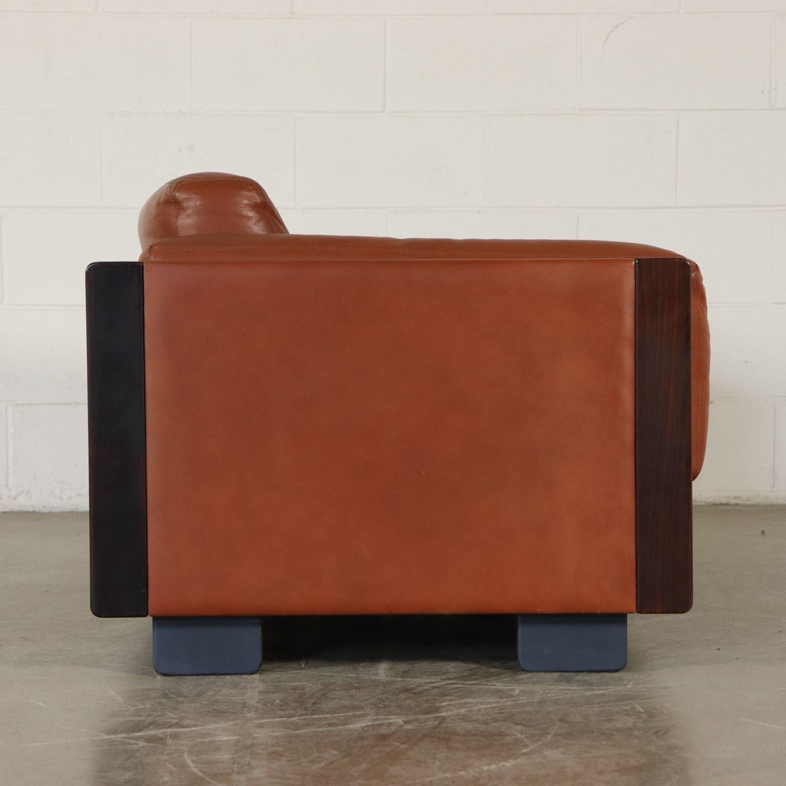 Mid-Century Modern Sofa by Afra & Tobia Scarpa Leather Vintage, Italy, 1960s-1970s