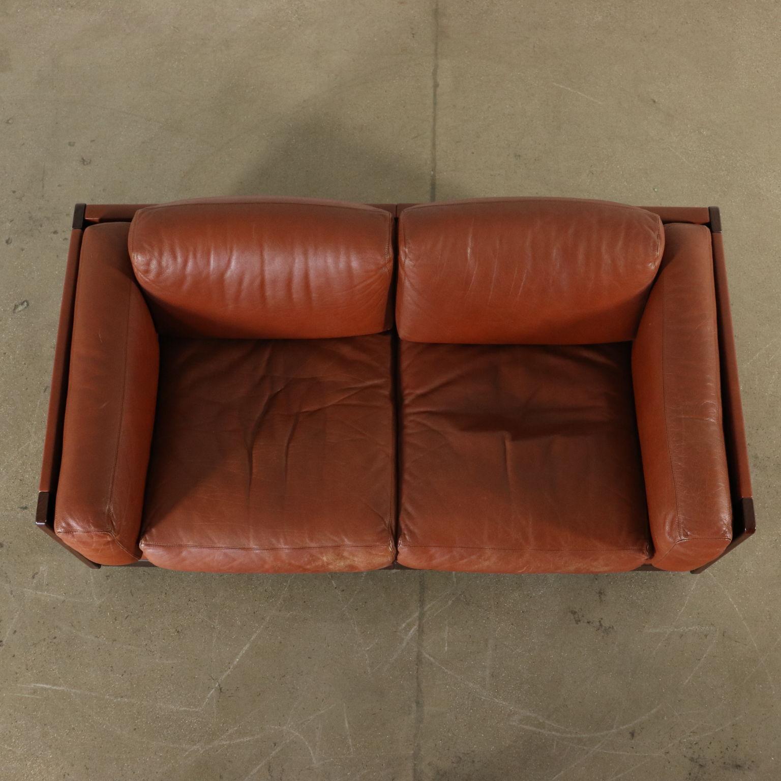 Sofa by Afra & Tobia Scarpa Leather Vintage, Italy, 1960s-1970s 2