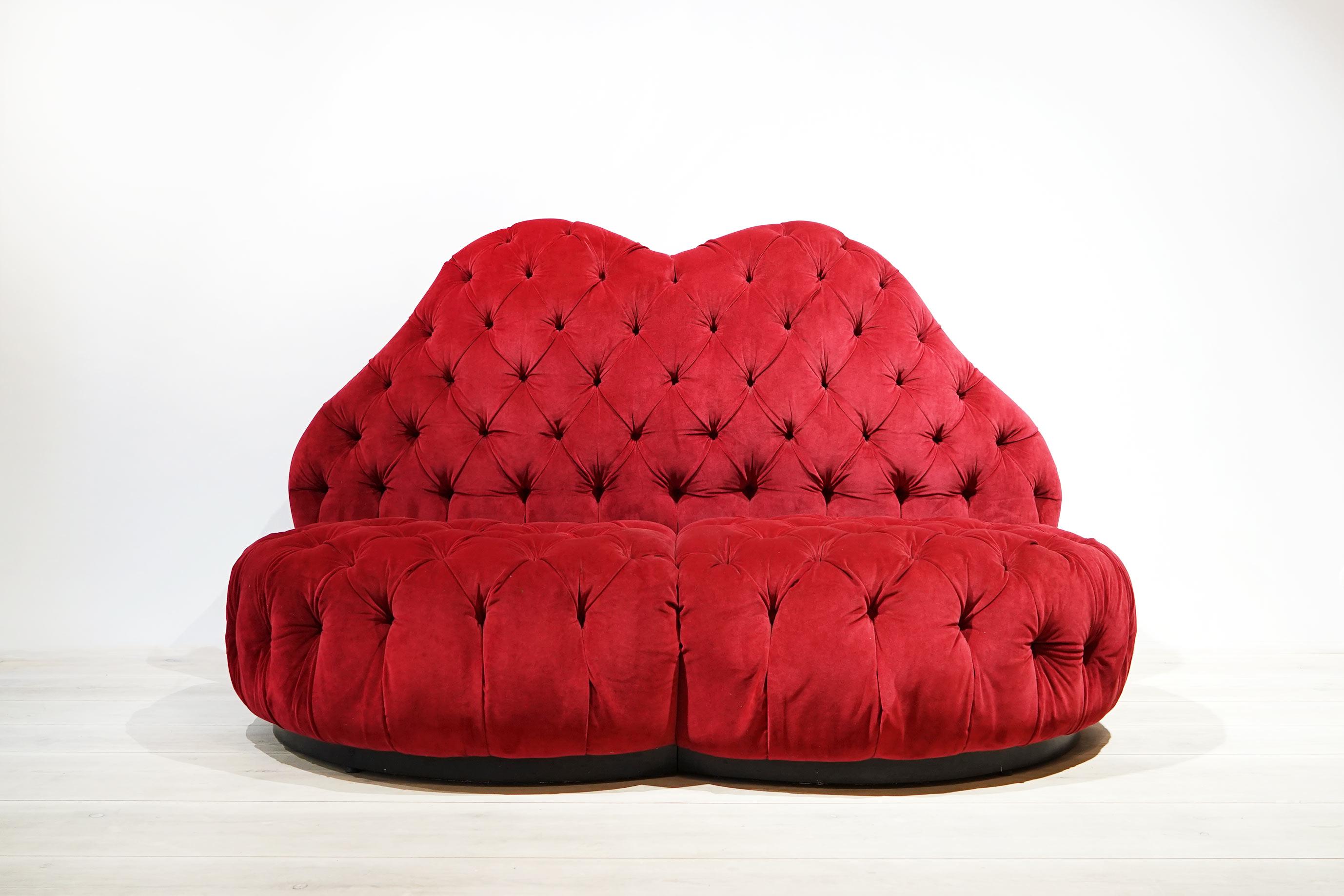 Sofa von Carlo Mollino für das Devalle House, 1985 (Moderne der Mitte des Jahrhunderts) im Angebot
