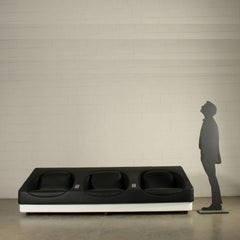 Canapé en similicuir vintage de Cesare Casati:: Italie:: années 1960