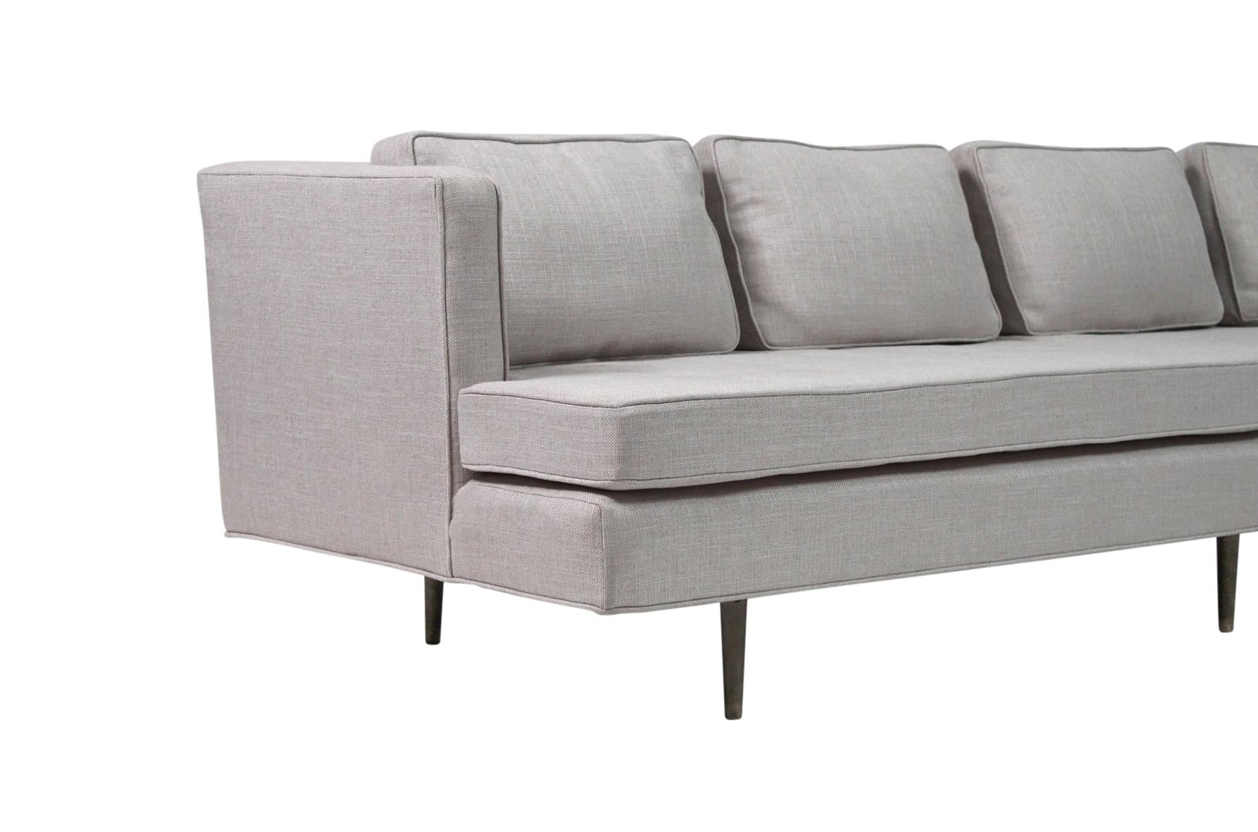Sofa by Edward Wormley for Dunbar, Model 4906 with Brass Legs 4