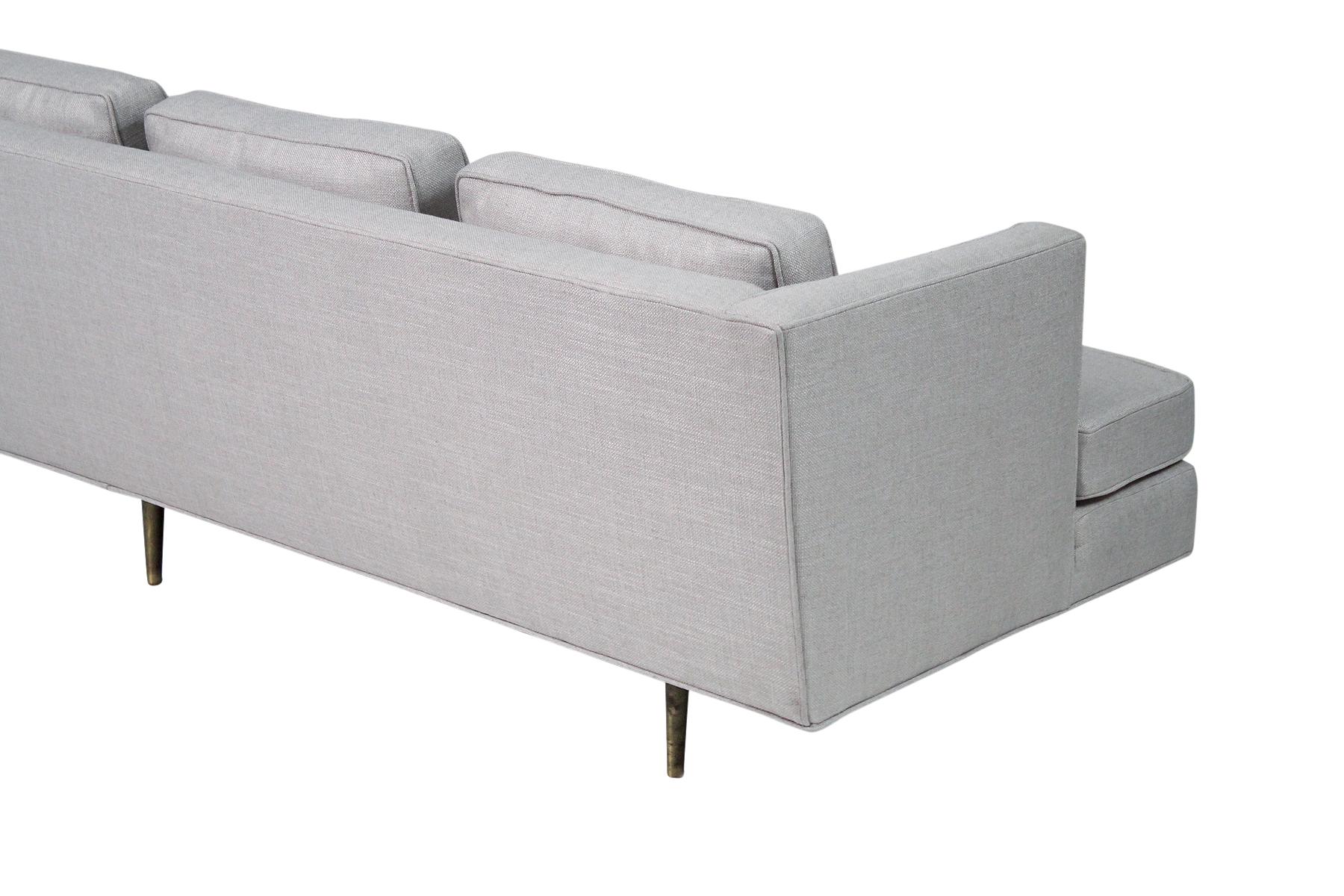 Sofa by Edward Wormley for Dunbar, Model 4906 with Brass Legs 5
