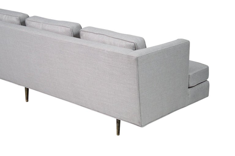 Sofa by Edward Wormley for Dunbar, Model 4906 with Brass Legs For Sale 5
