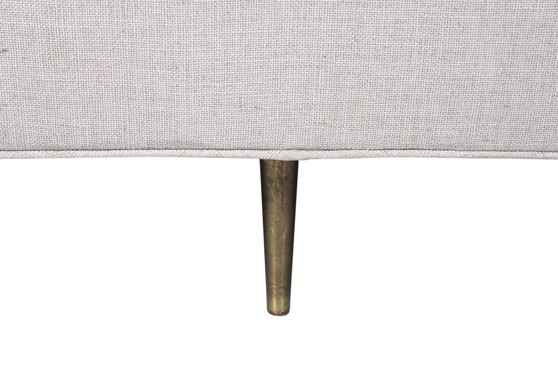 Sofa by Edward Wormley for Dunbar, Model 4906 with Brass Legs 6