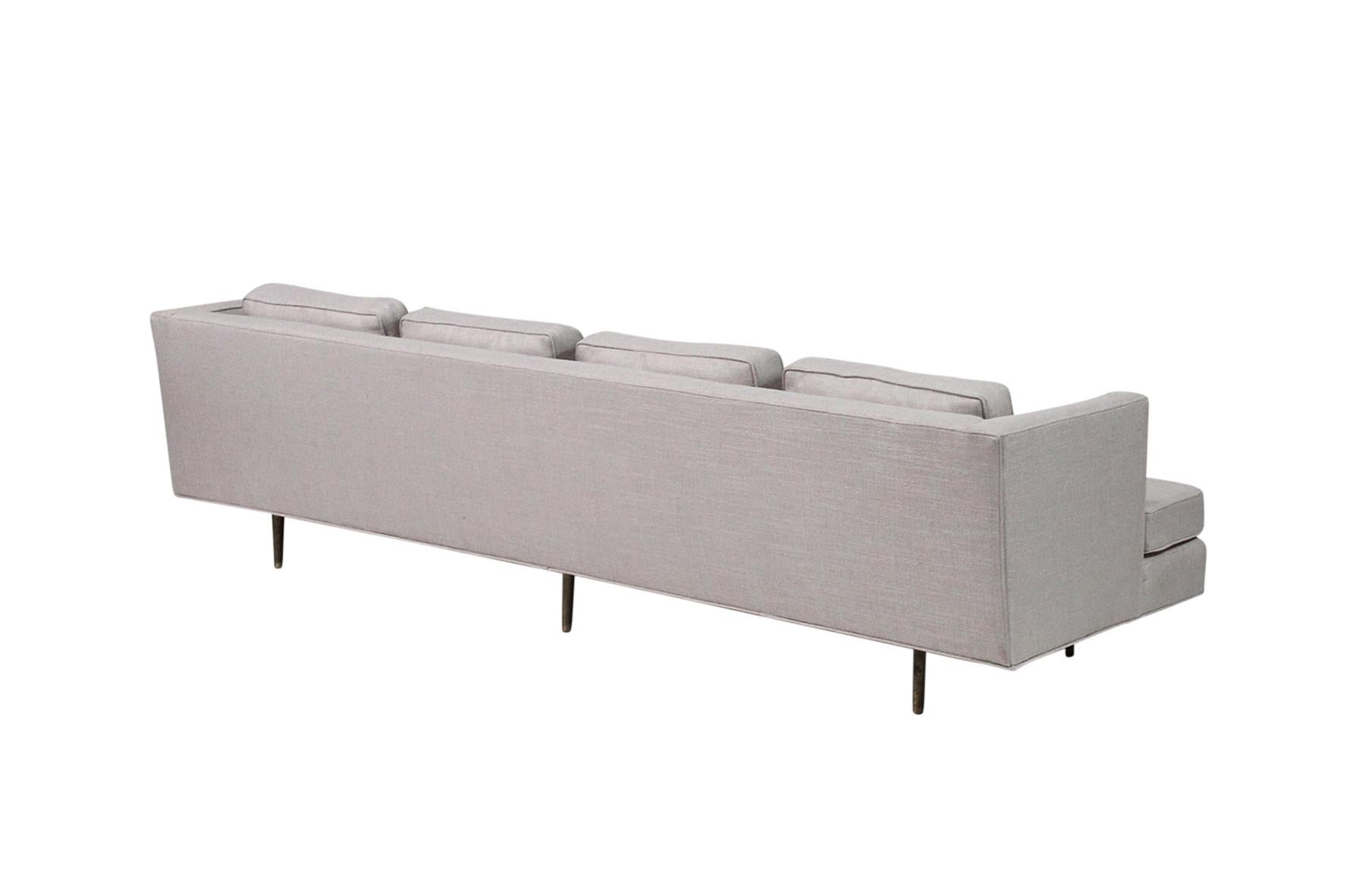 American Sofa by Edward Wormley for Dunbar, Model 4906 with Brass Legs