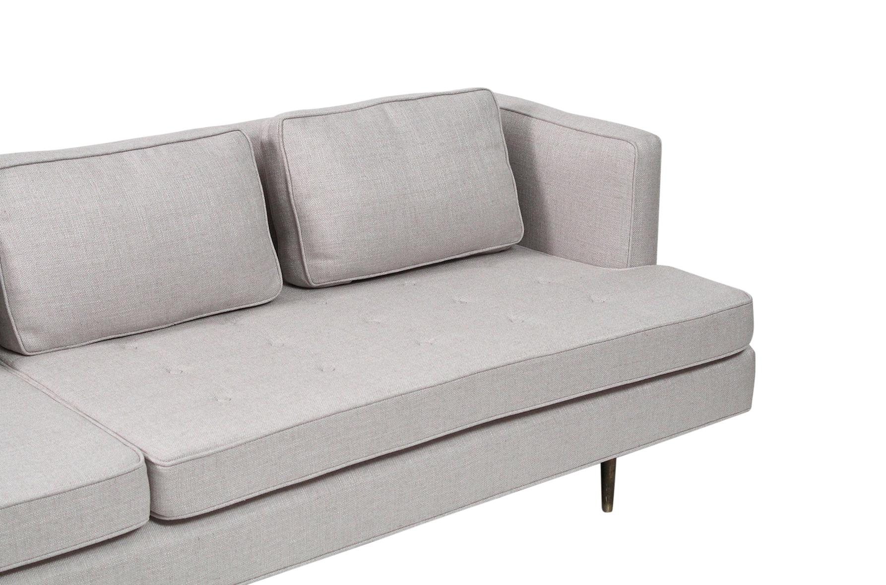 Sofa by Edward Wormley for Dunbar, Model 4906 with Brass Legs 1