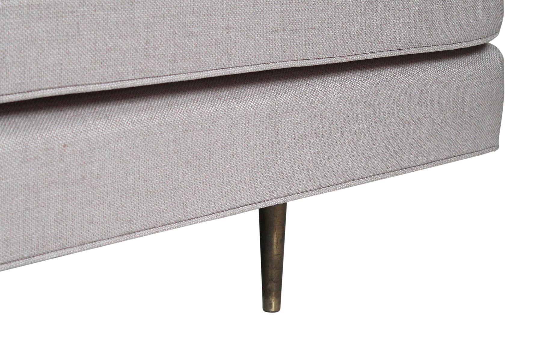 Sofa by Edward Wormley for Dunbar, Model 4906 with Brass Legs 3
