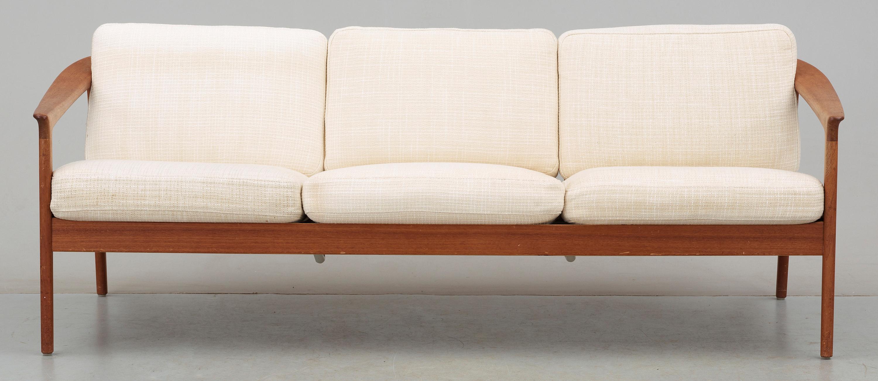 Scandinave moderne Sofa de Folke Ohlsson « Colorado » fabriqué par Bodafors Teck Wood Suède 1960 Signé en vente