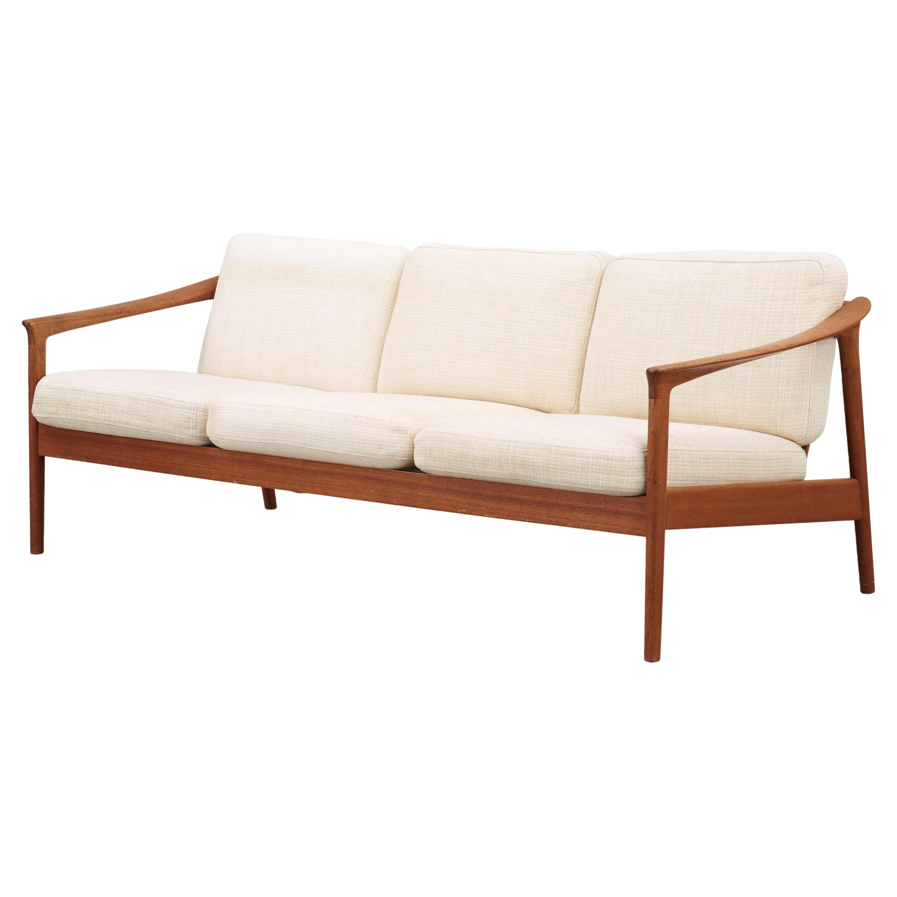 Sofa by Folke Ohlsson " Colorado" Made by Bodafors Teak Wood Sweden 1960 Signed For Sale
