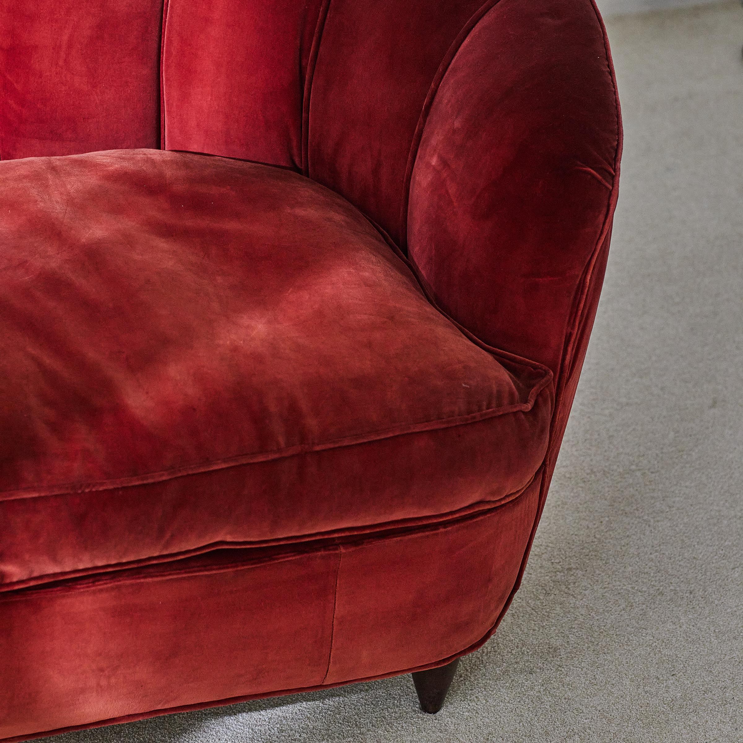 Velvet Sofa by Gio Ponti for Casa e Giardino Italy 1936