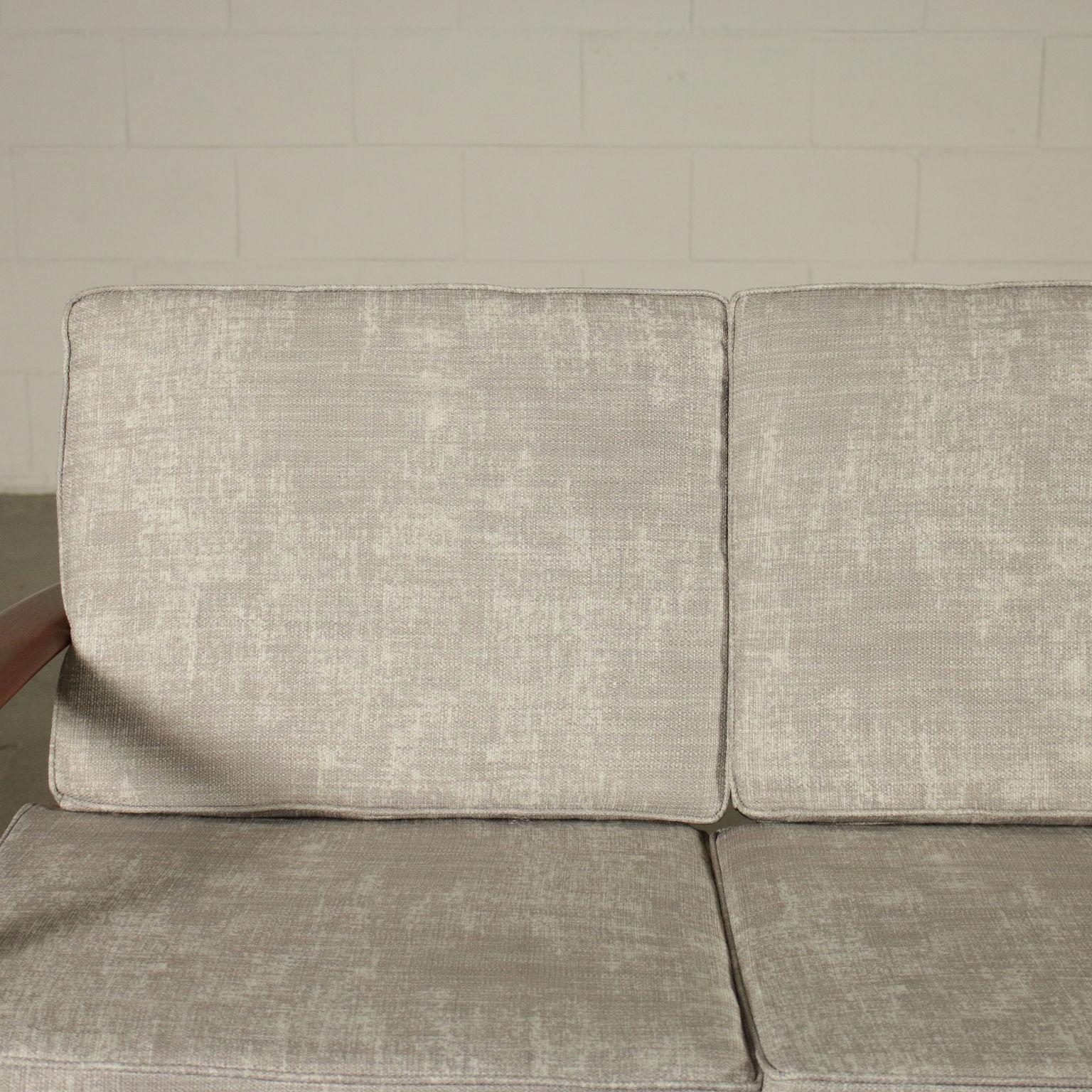 Sofa by Grete Jalk Teak Fabric Upholstery Vintage, Denmark, 1950s-1960s (Dänisch)