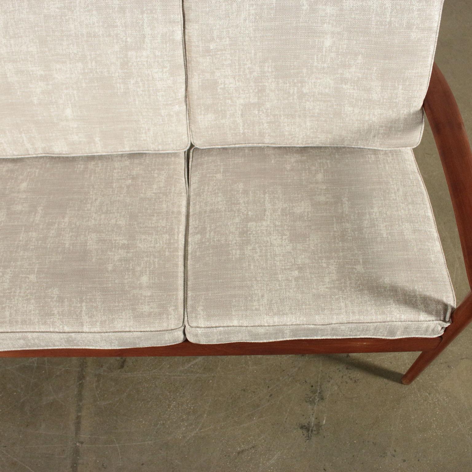 Sofa by Grete Jalk Teak Fabric Upholstery Vintage, Denmark, 1950s-1960s (Stoff)