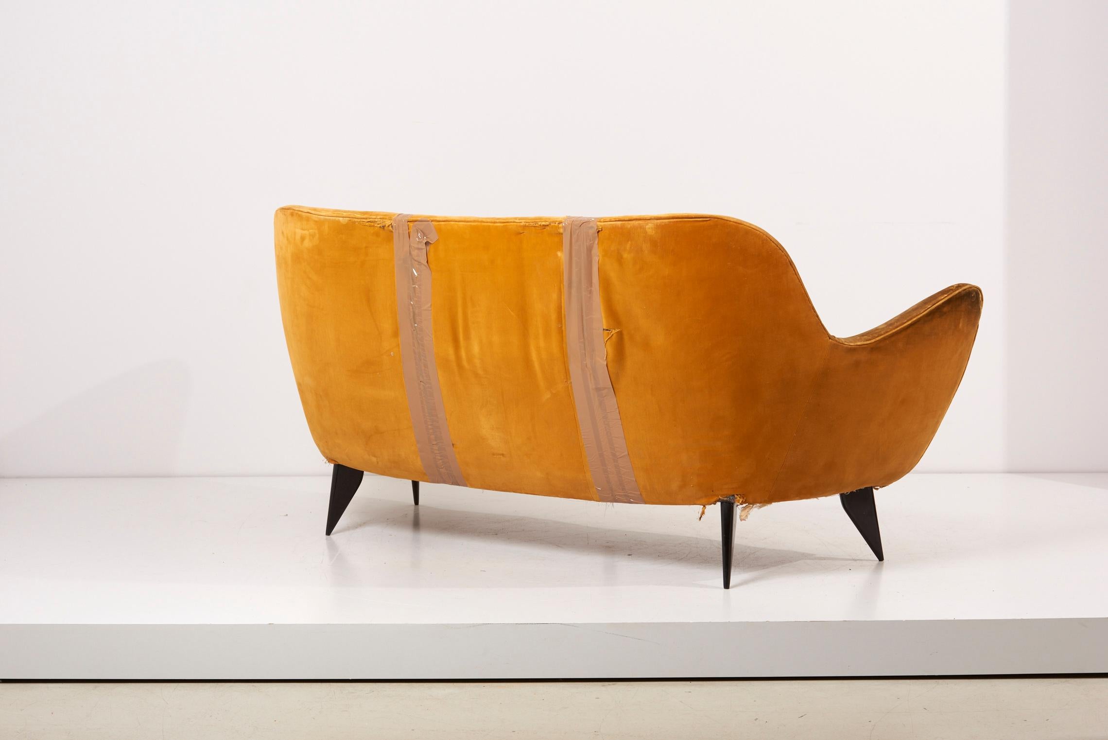 Mid-20th Century Sofa by Guglielmo Veronesi for ISA Bergamo, Italy, 1950s