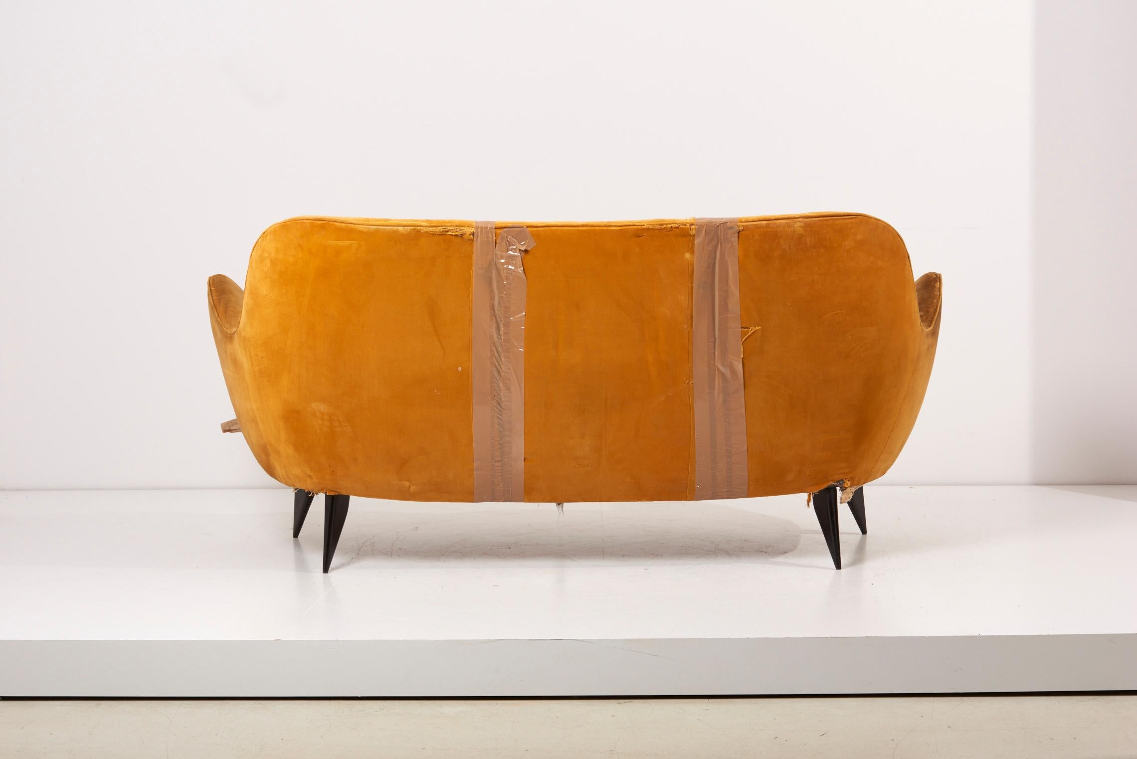 Fabric Sofa by Guglielmo Veronesi for ISA Bergamo, Italy, 1950s
