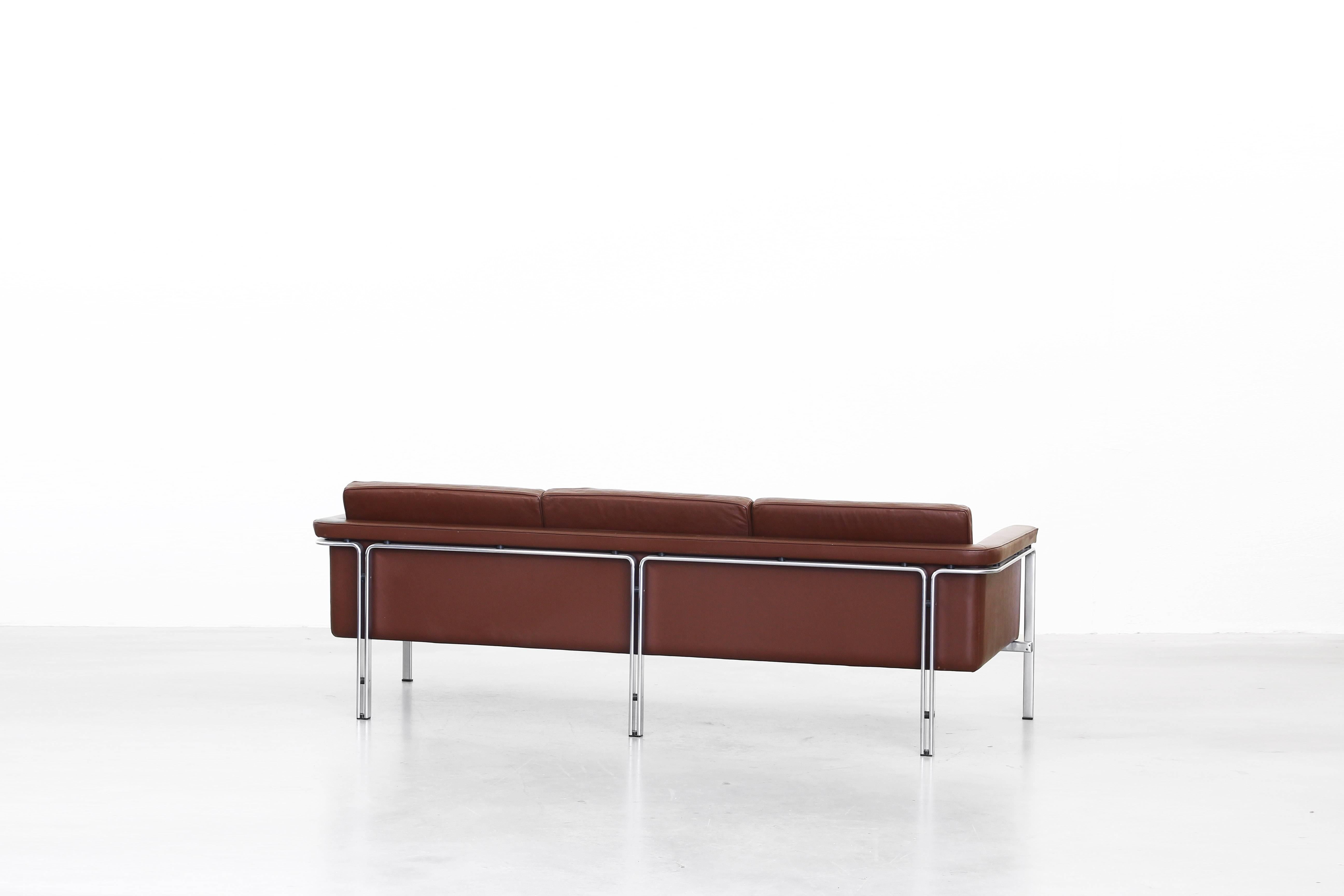 Sofa by Horst Bruning for Alfred Kill International Leather, 1968 im Zustand „Hervorragend“ in Berlin, DE