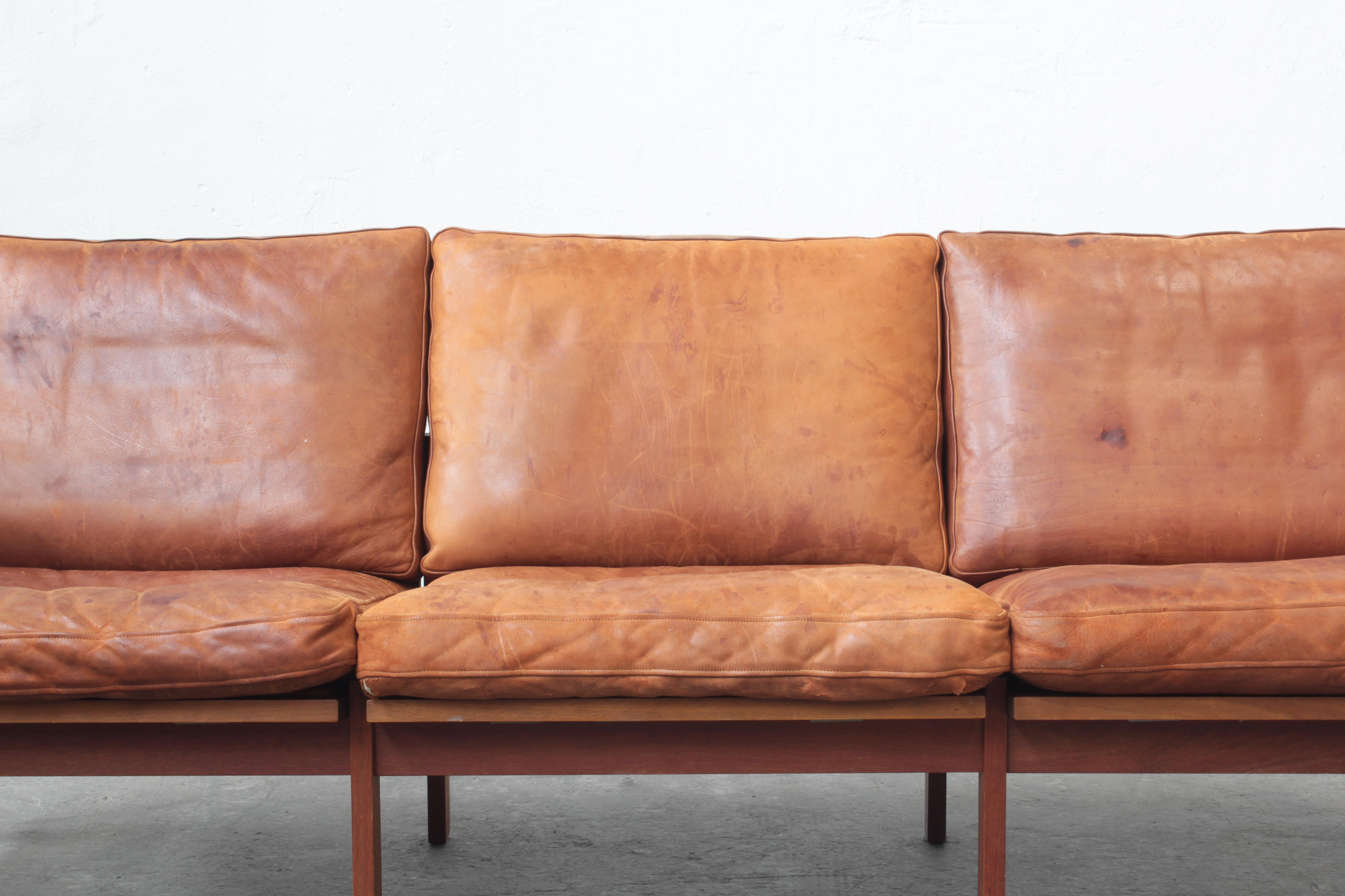 Leather Sofa by Illum Wikkelsø for Niels Eilersen, 1960