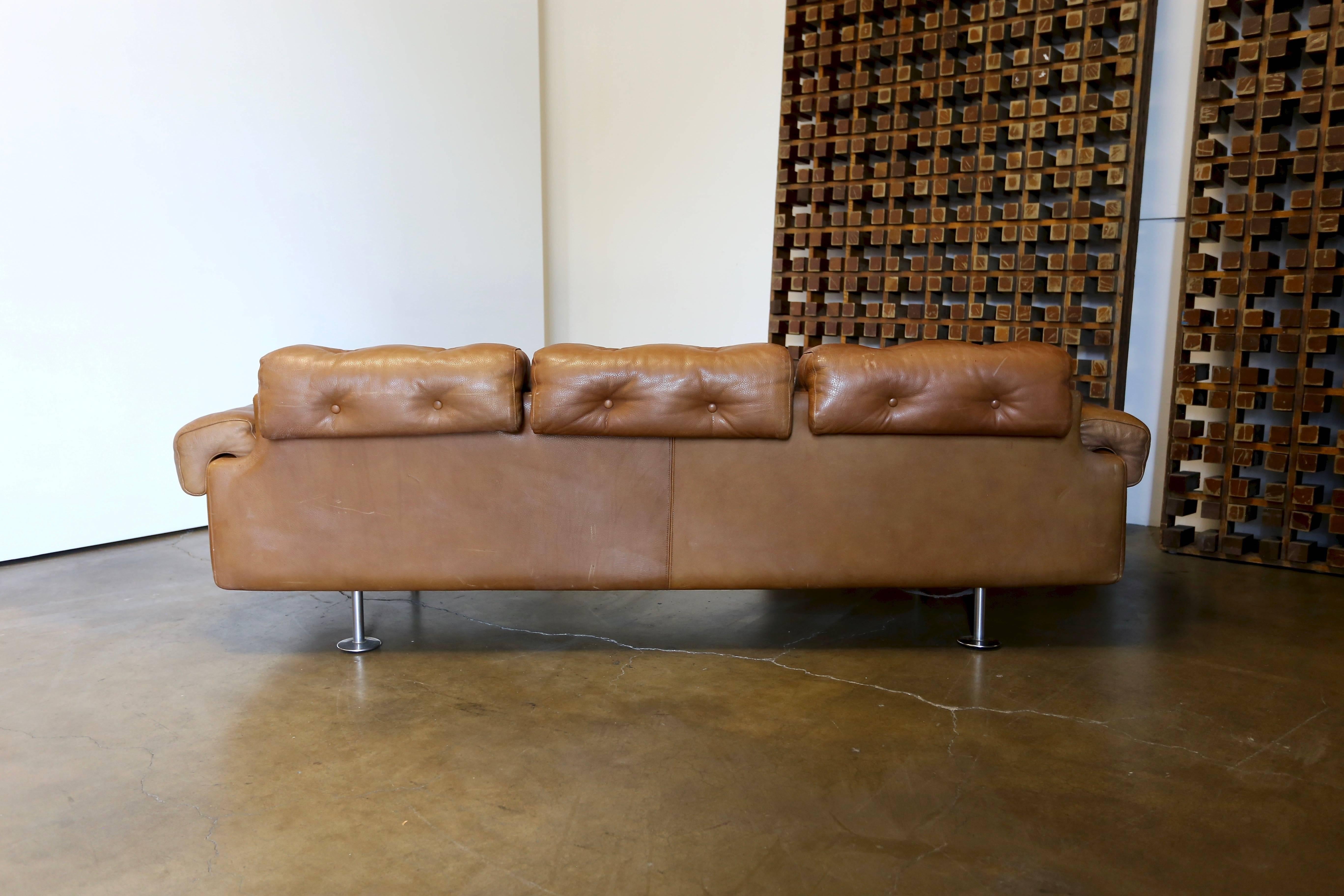 Patinated Sofa by Illum Wikkelsø for Ryesberg Møbler