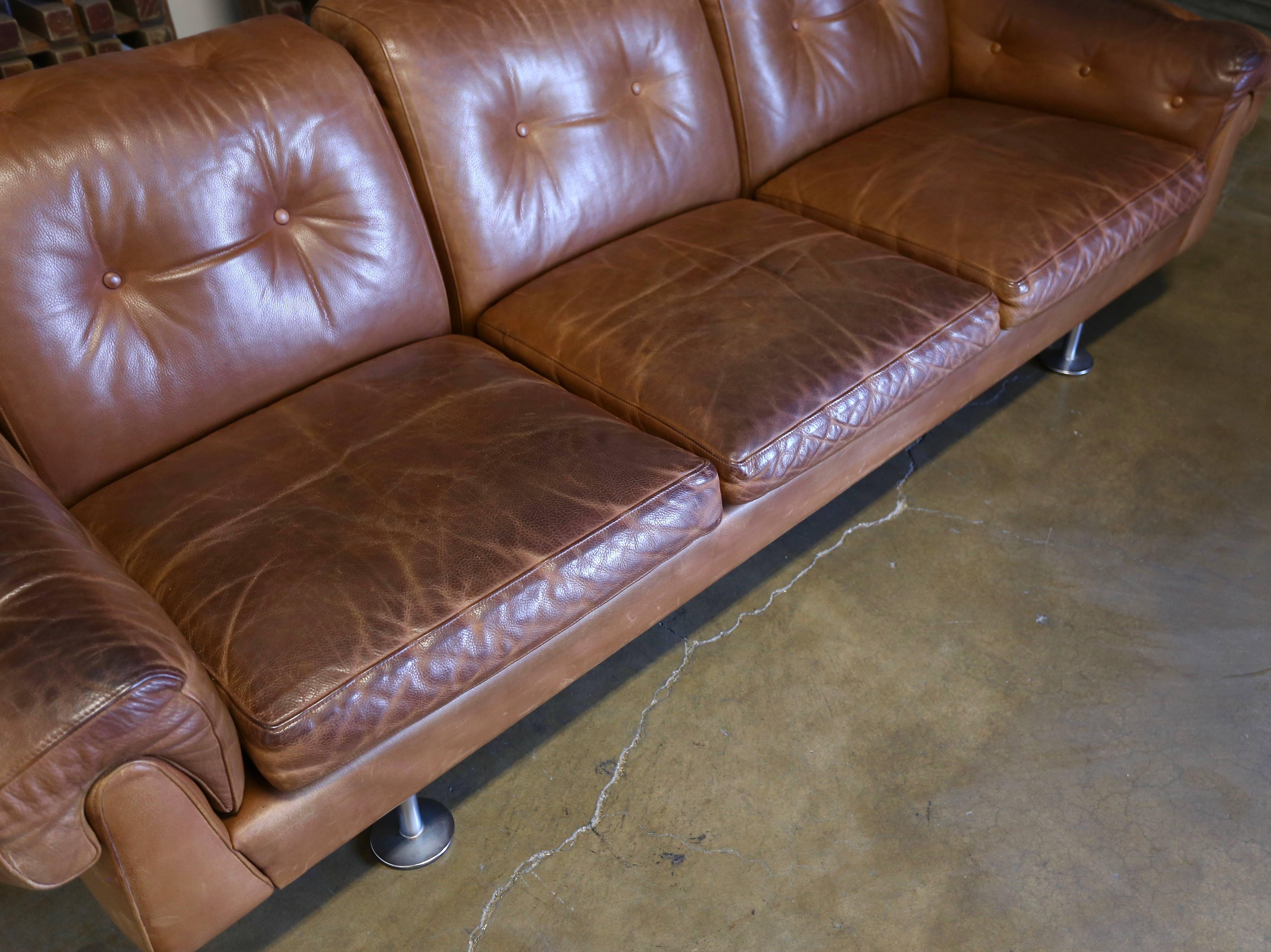 Sofa von Illum Wikkelsø für Ryesberg Møbler (Stahl)