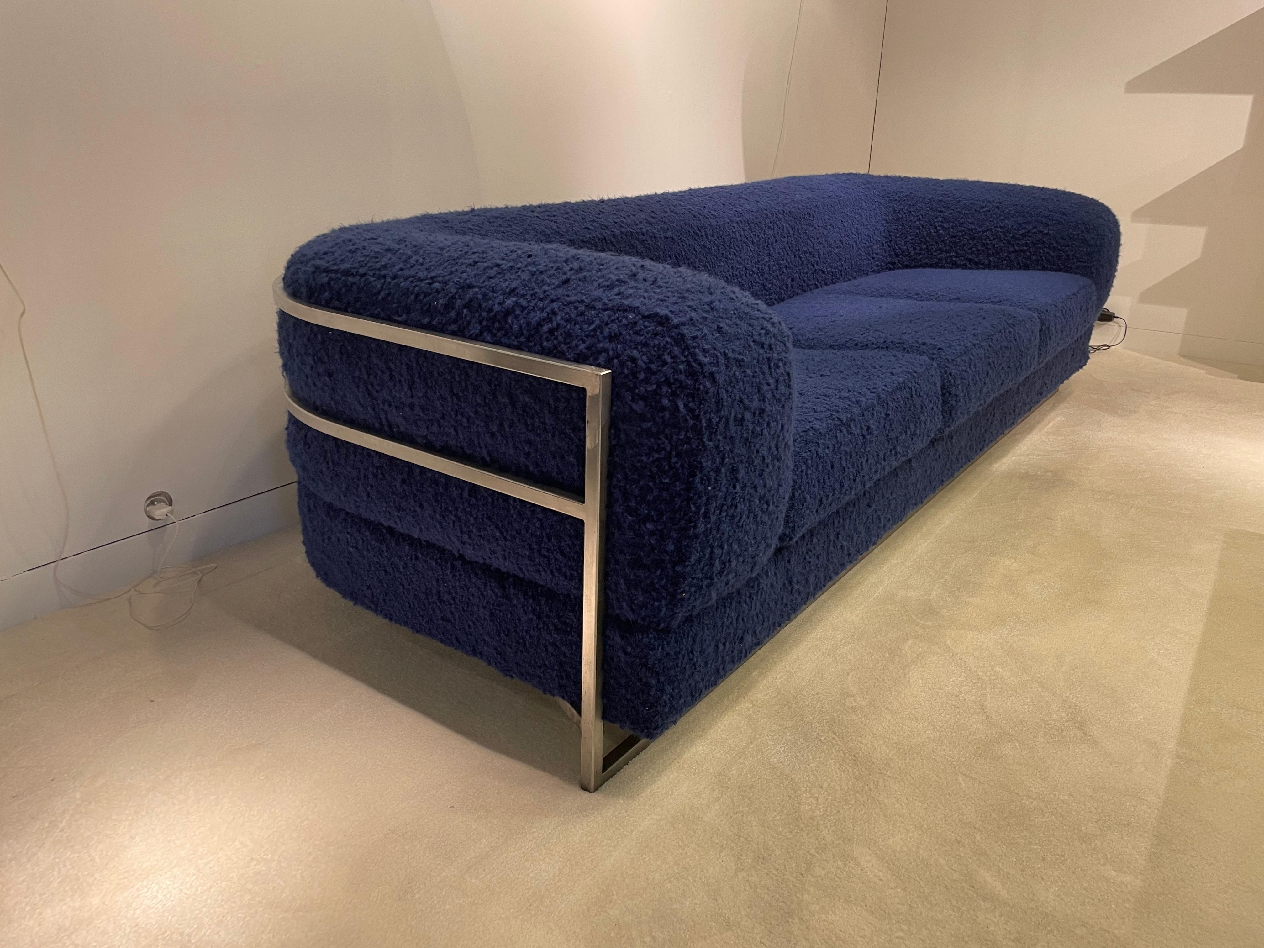 Sofa von Jacques Charpentier, 70er Jahre (Französisch) im Angebot