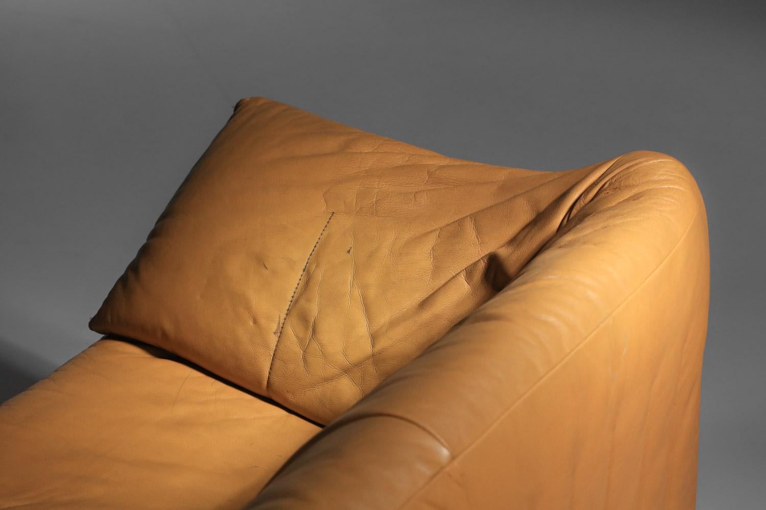 Sofa by mario bellini model “Le stelle” for B&B italia leather For Sale 6