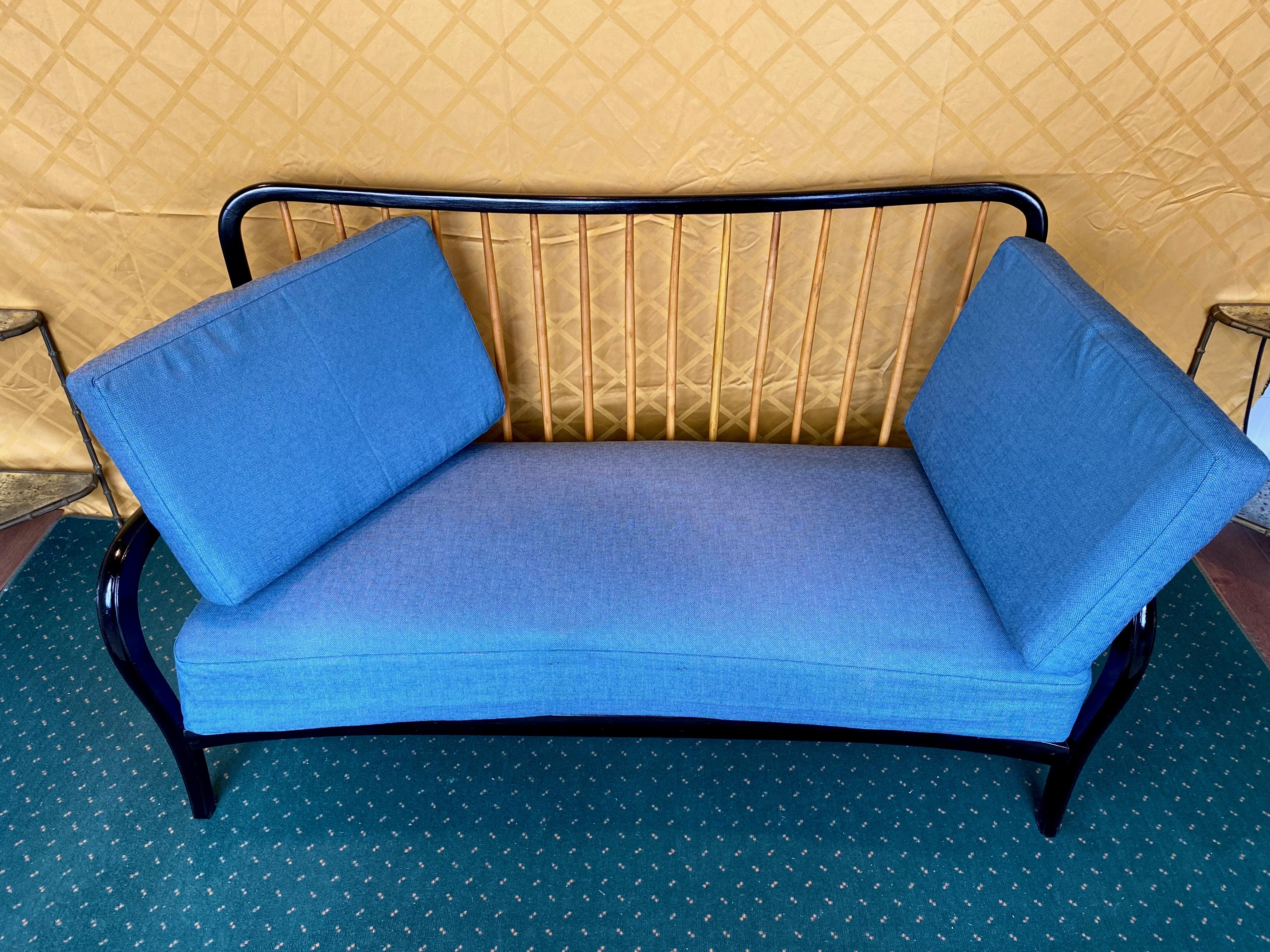 Sofa von Paolo Buffa Wood, Italien, 1950er Jahre (Italienisch) im Angebot