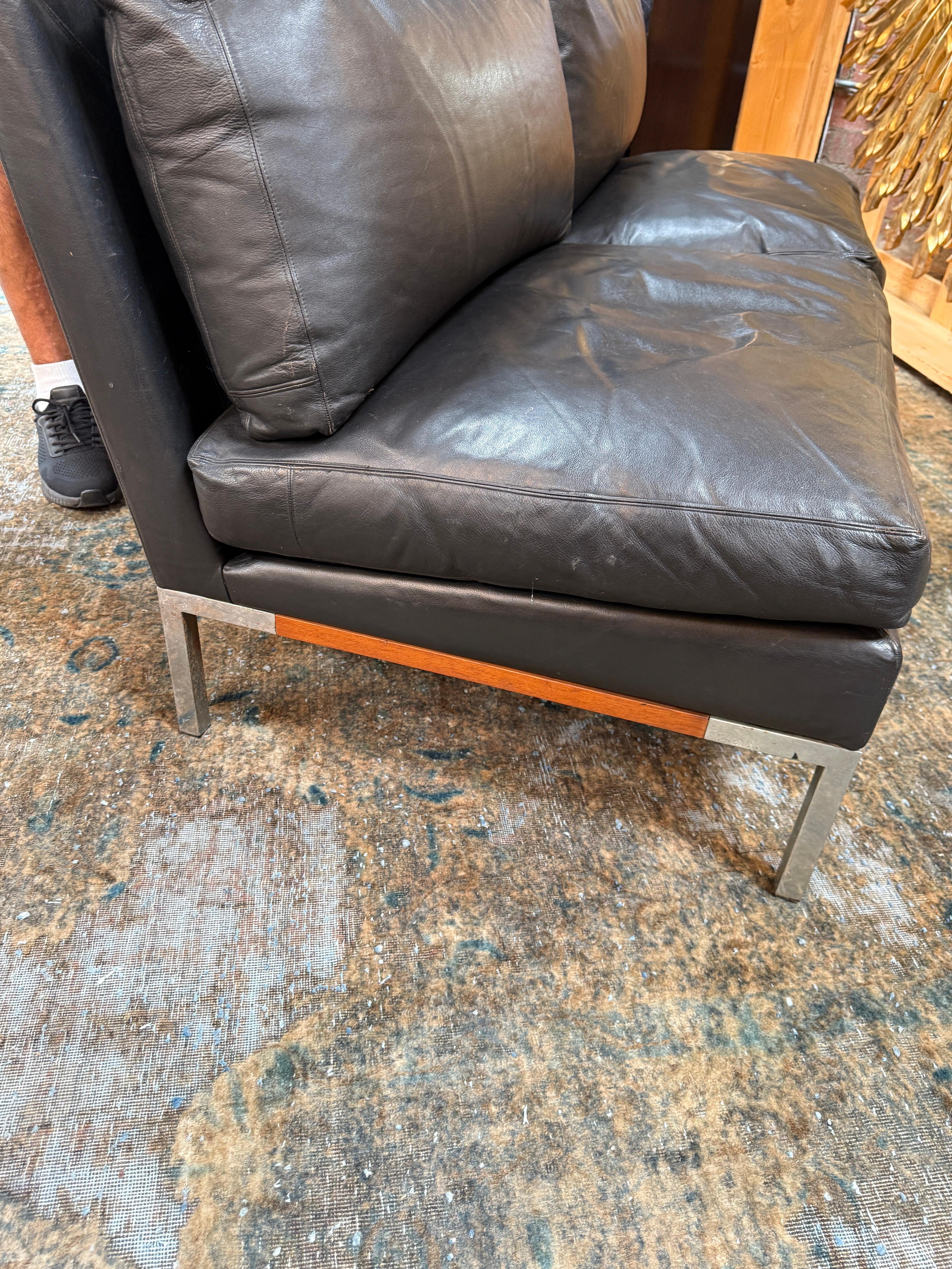 Sofa von Pizzetti, Set - Sofa und zwei Sessel aus Leder. Italien 70er Jahre im Angebot 5