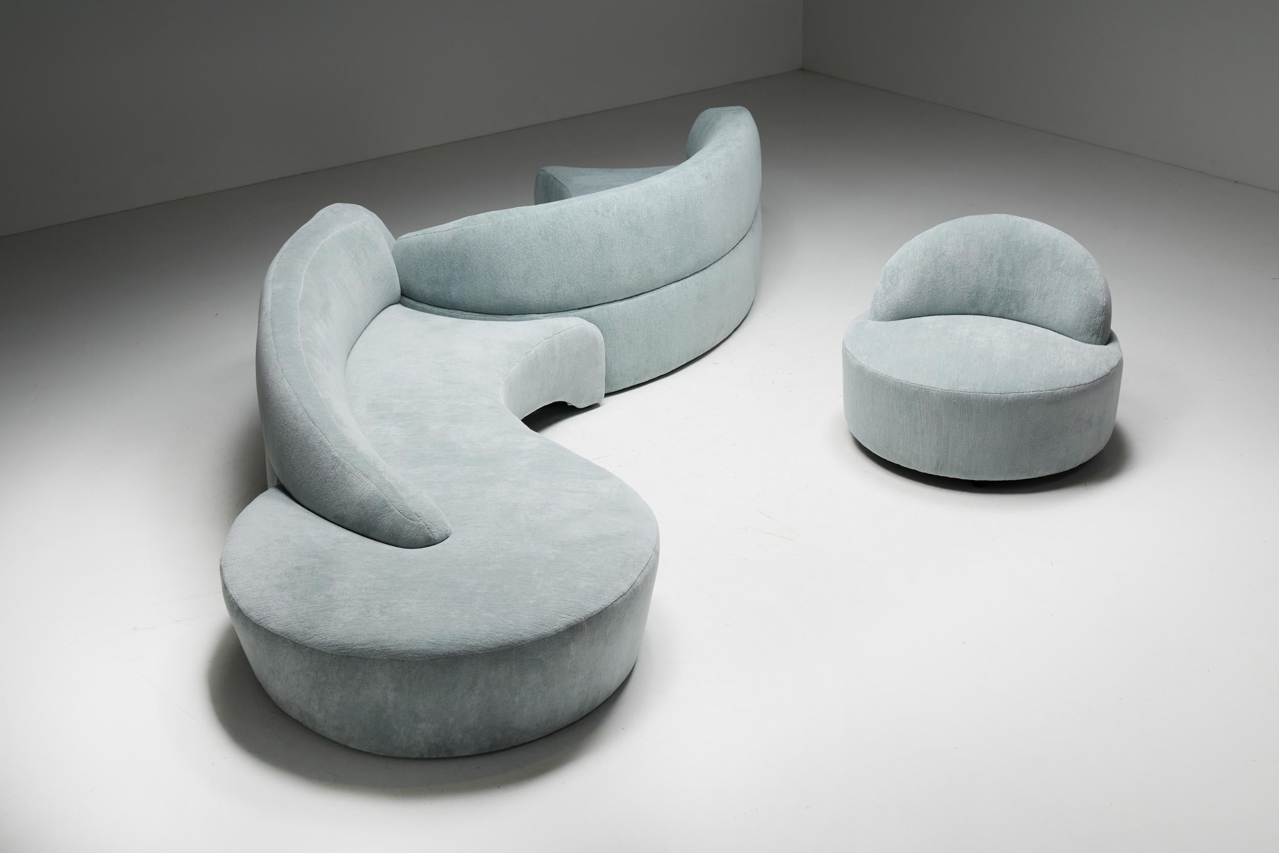 Contemporary Sofa by Vladimir Kagan for Roche Bobois, France, 2003 For Sale