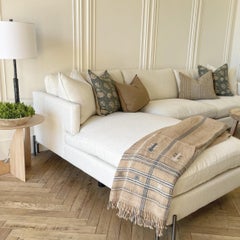 Sofa Chaise in Performance Fabric with Metal Legs