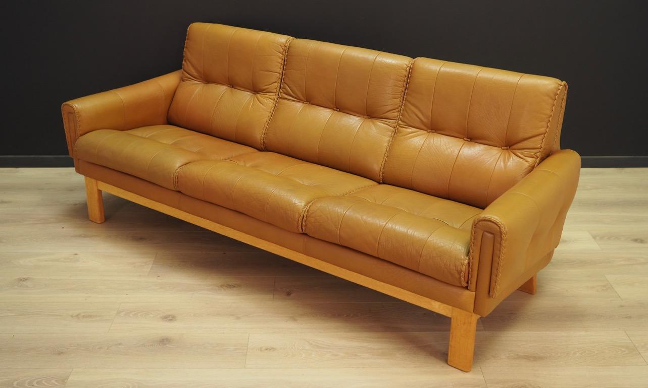 Scandinavian Sofa Classic Leather Danish Design Midcentury