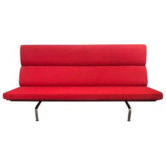 Sofa Compact in Red by Charles & Ray Eames for Herman Miller