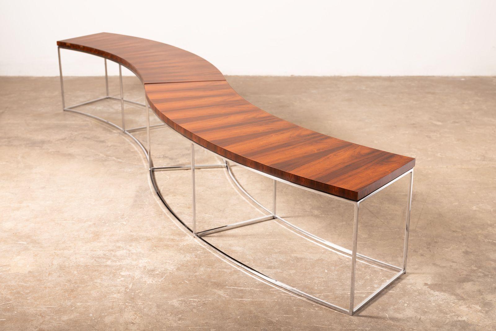 Sofa Console Tables in Brazilian Rosewood by Milo Baughman for Thayer Coggin For Sale 2