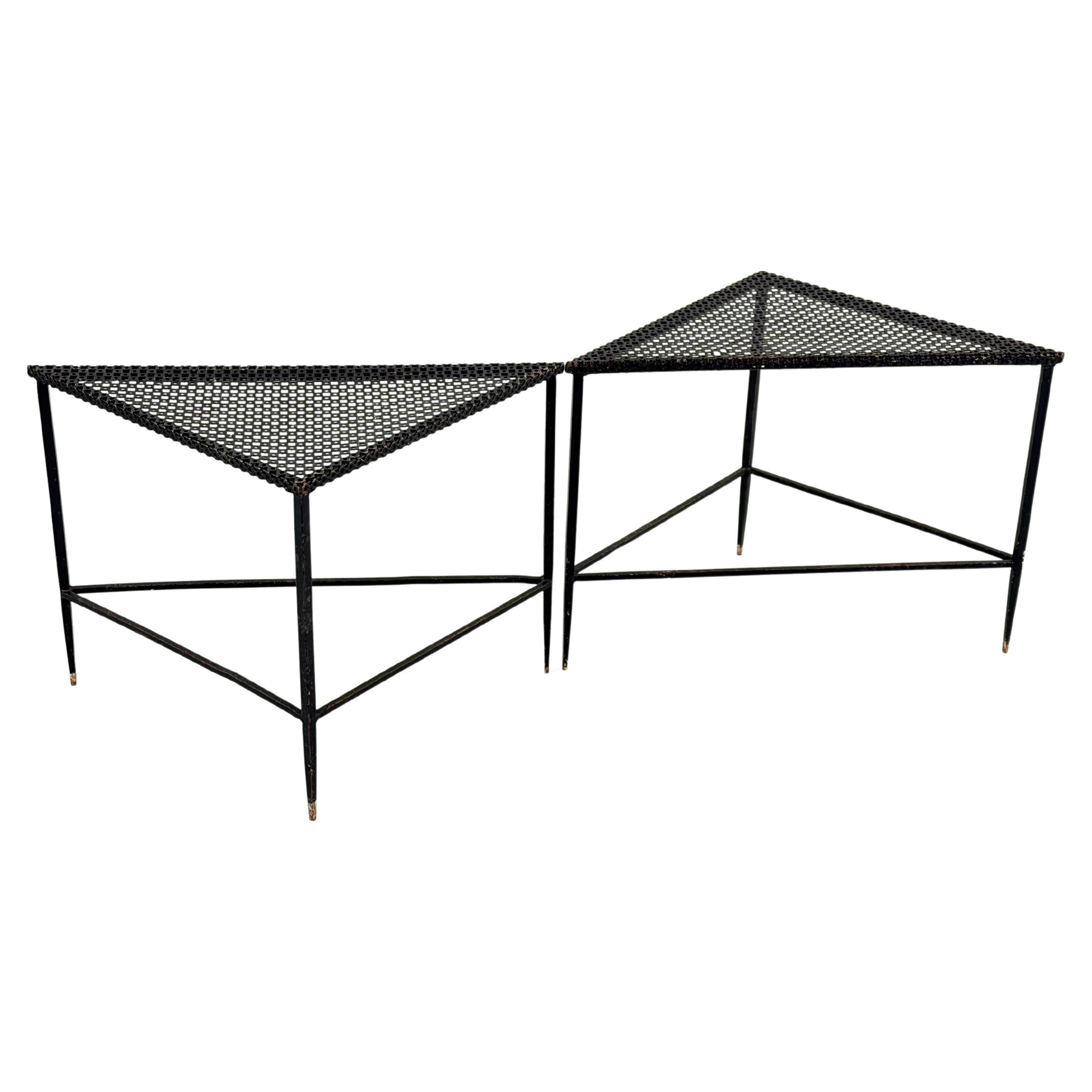 Sofa Corner tables by Mathieu Matégot - 1950s