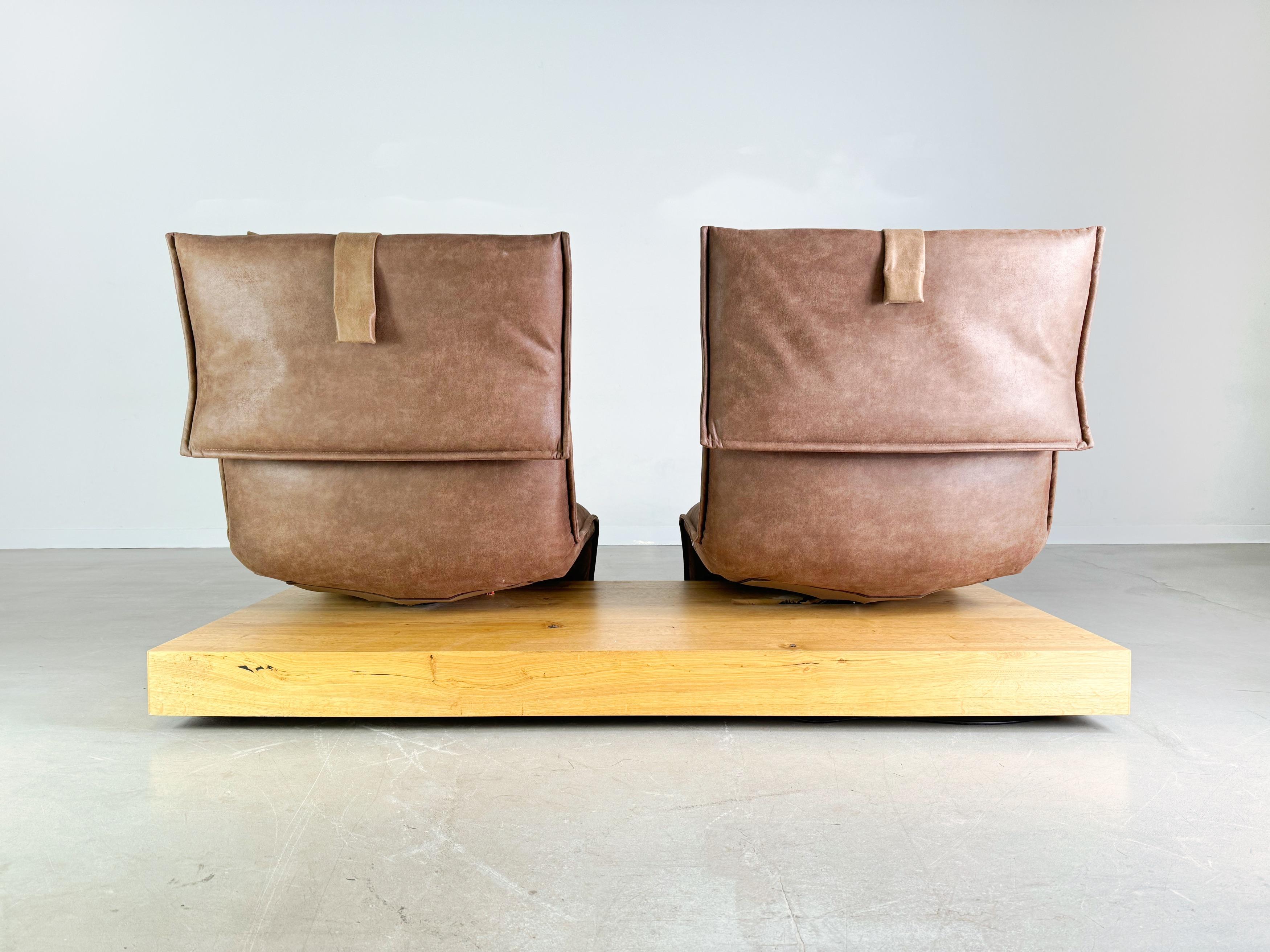 Sofa Couch Koinor two-seater Edit 3 beamed oak suede 210cm 2