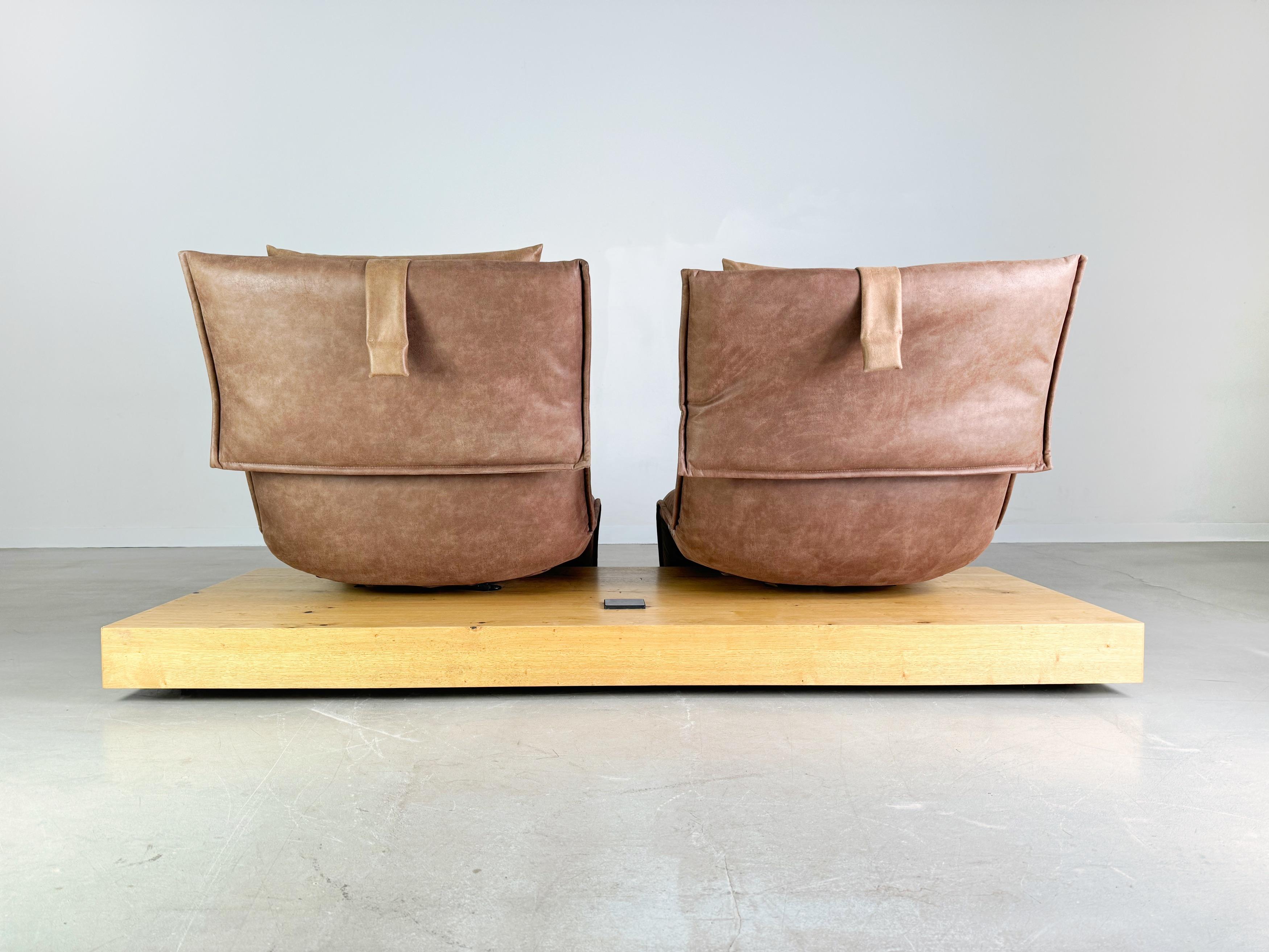 Sofa Couch Koinor two-seater Edit 3 beamed oak suede 240cm 5