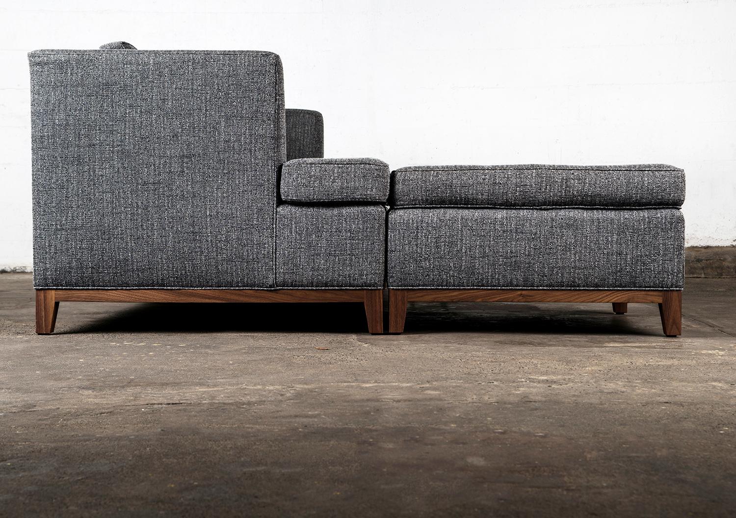 Mid-Century Modern Sofa, Couch, Mid Century Modern-Style, Custom, Upholstery, Hardwood, Semigood  For Sale