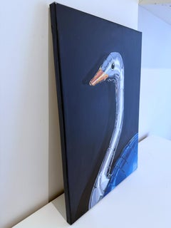 Perfil Acrílico Avestruz Hinchable Plateado con Superficie Metálica, Lady Truthi 2