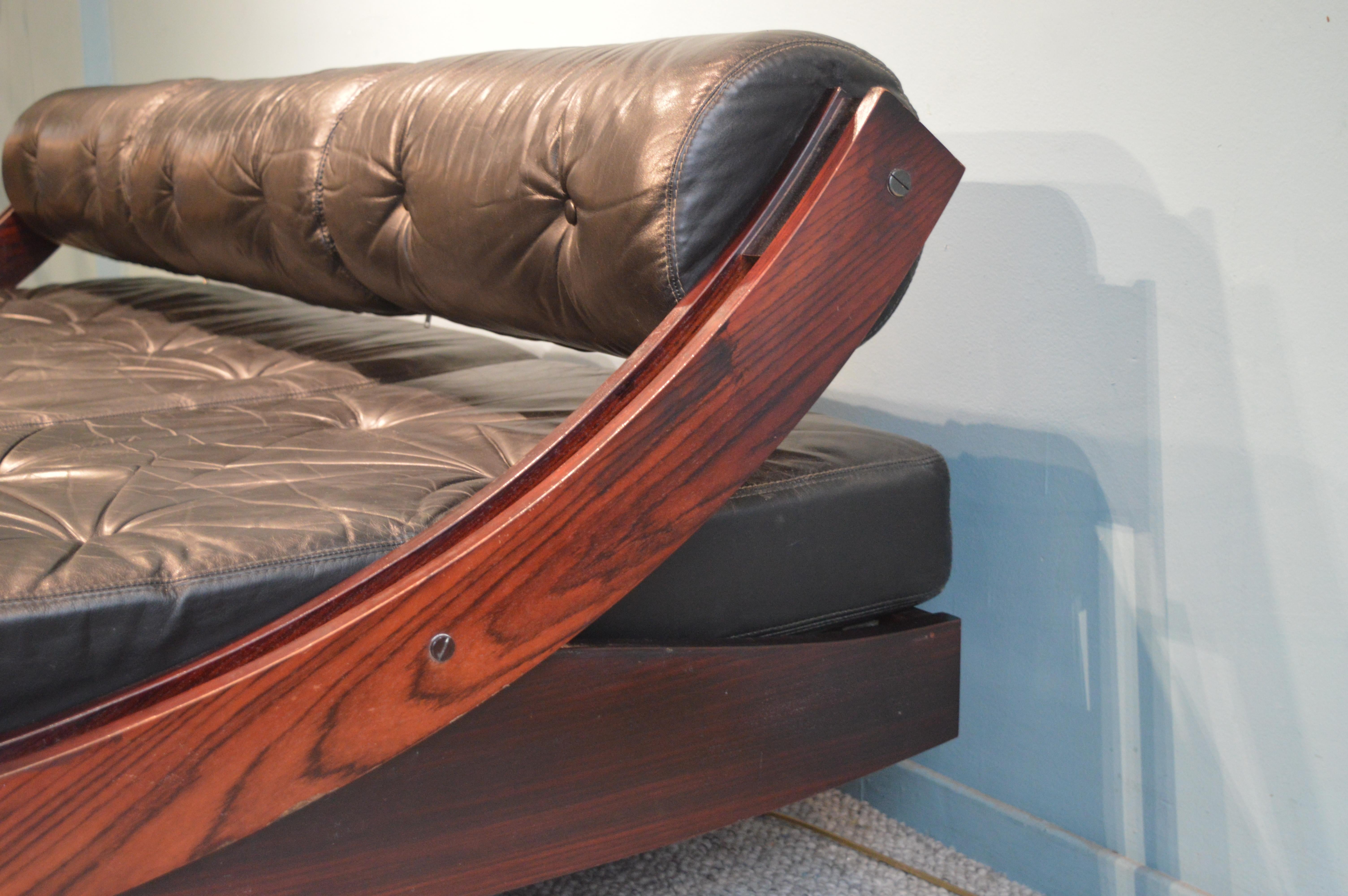 Leather Sofa Daybed by Gianni Songia