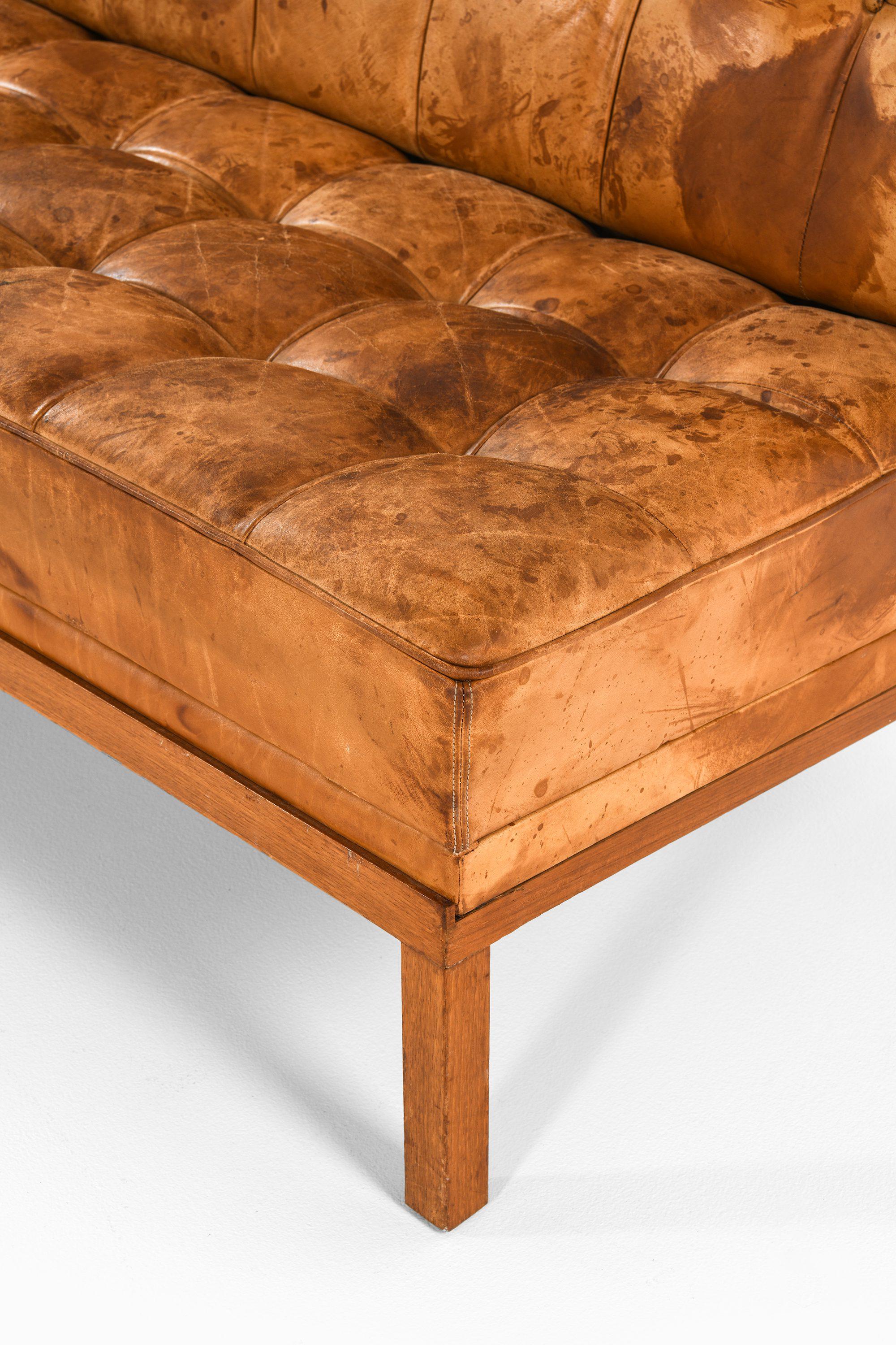 Sofa / Daybed Constanzebank in Teak, Steel and Leather by Johannes Spalt, 1960's For Sale 1