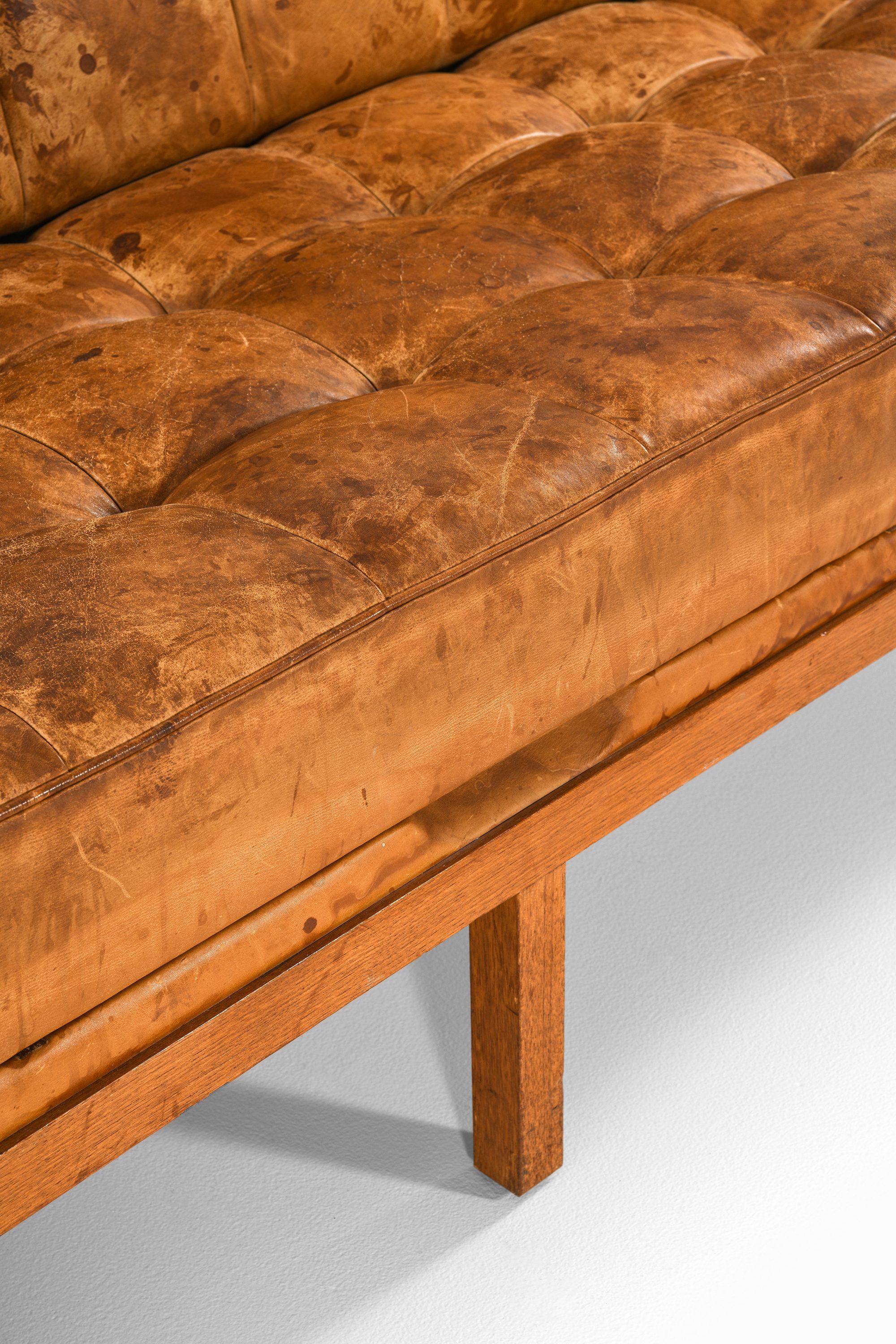 Sofa / Daybed Constanzebank in Teak, Steel and Leather by Johannes Spalt, 1960's For Sale 2