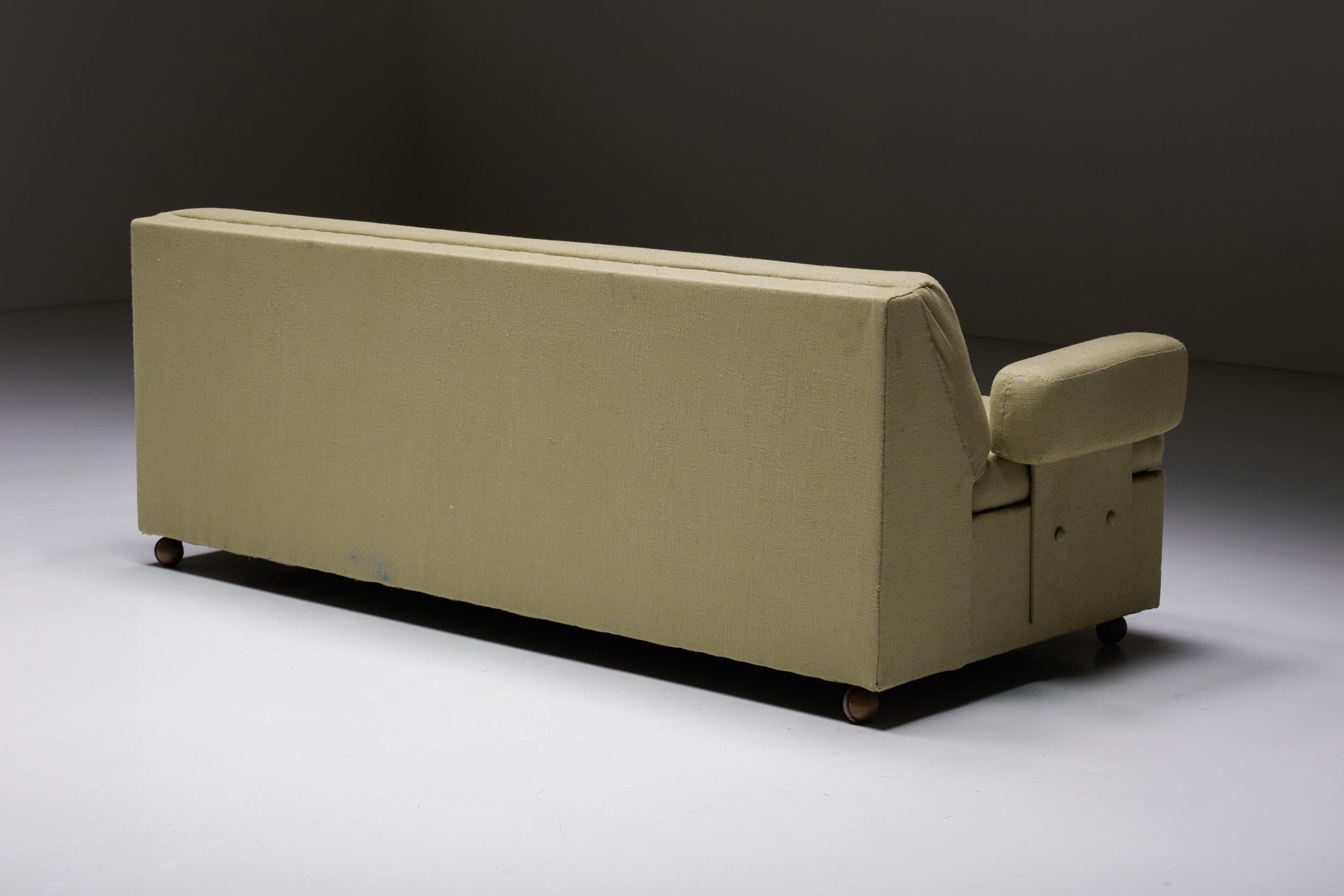 Fabric Sofa Daybed in Green Upholstery, Seng Company, Germany, 1930s For Sale
