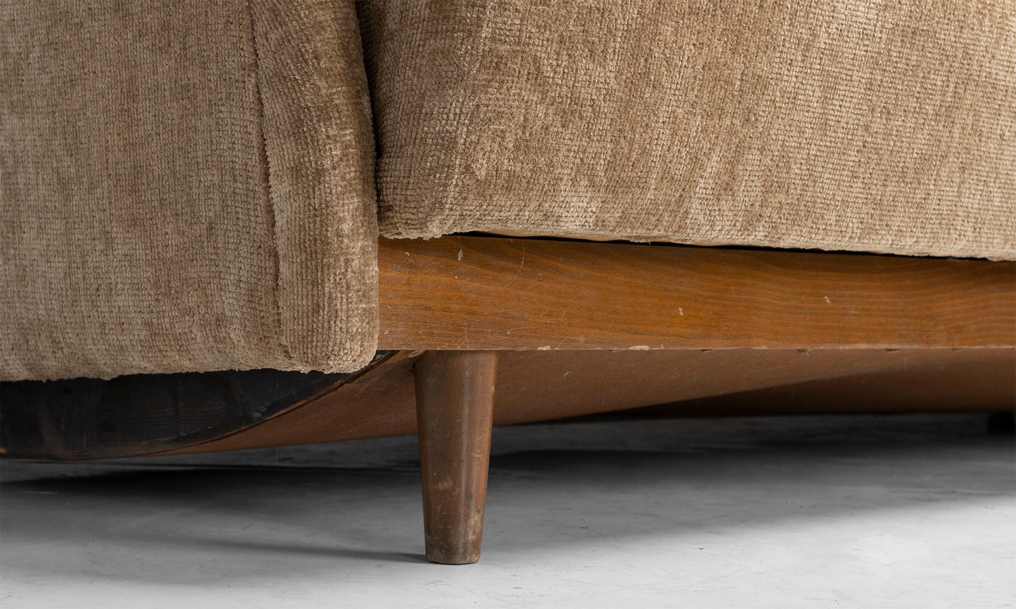 Sofa / Daybed in Pierre Frey Chenille, Europe circa 1960 1