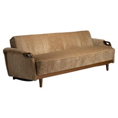 Sofa / Daybed in Pierre Frey Chenille, Europe circa 1960