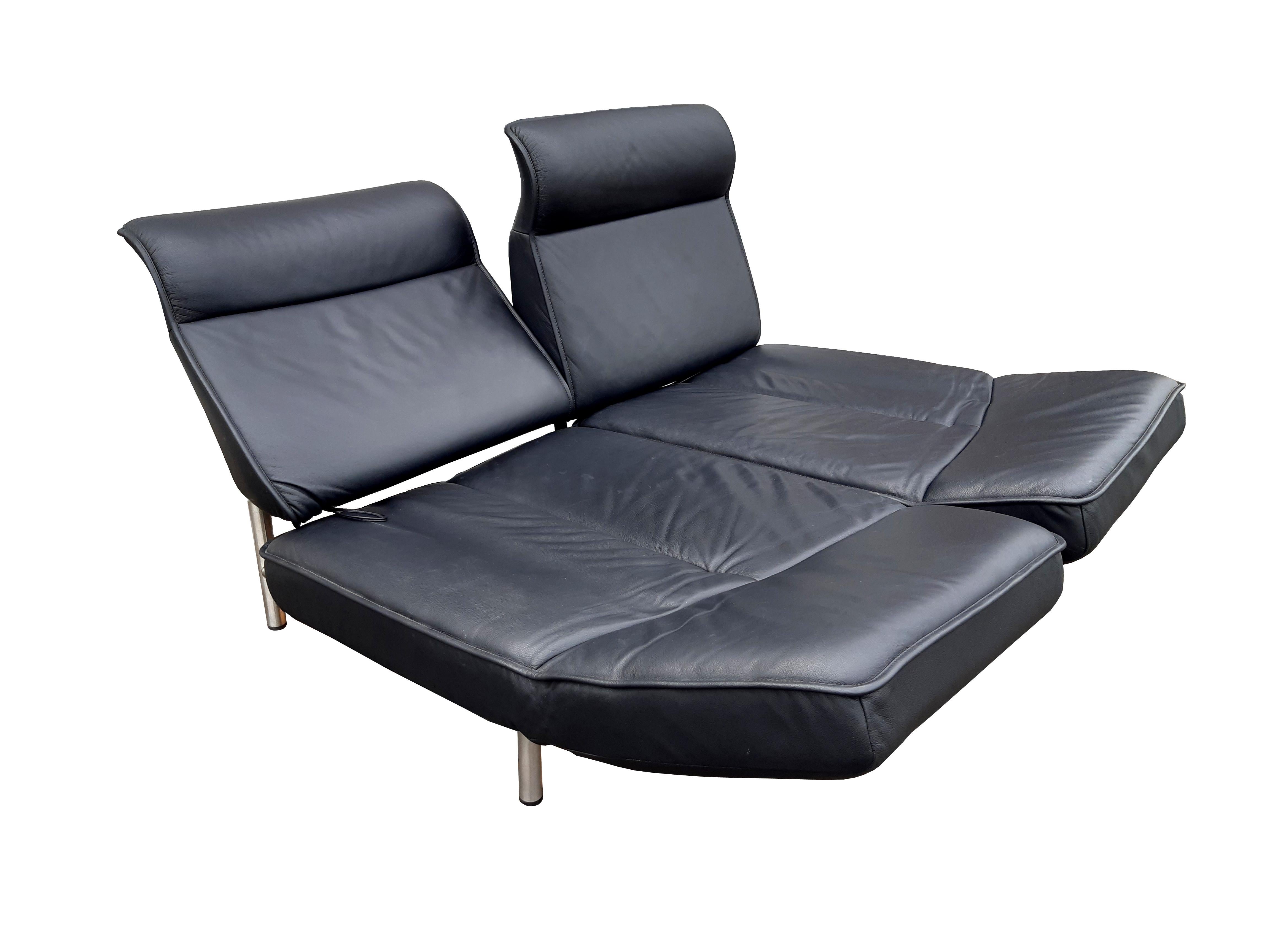 Sofa DE SEDE DS-450 gedrechselt (Edelstahl) im Angebot