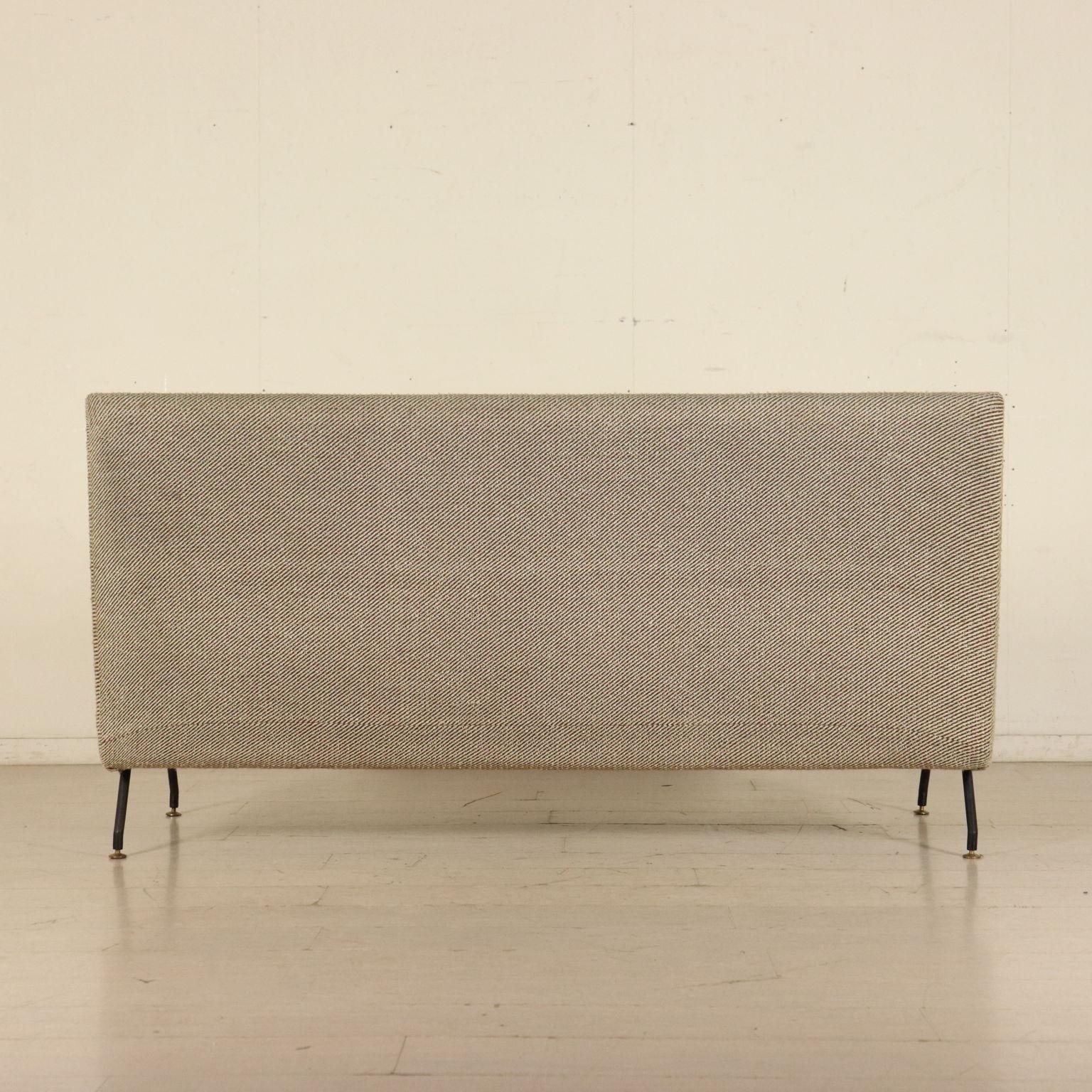 Sofa Designed for Isa Foam Fabric Metal Brass Vintage Italy, 1960s 5