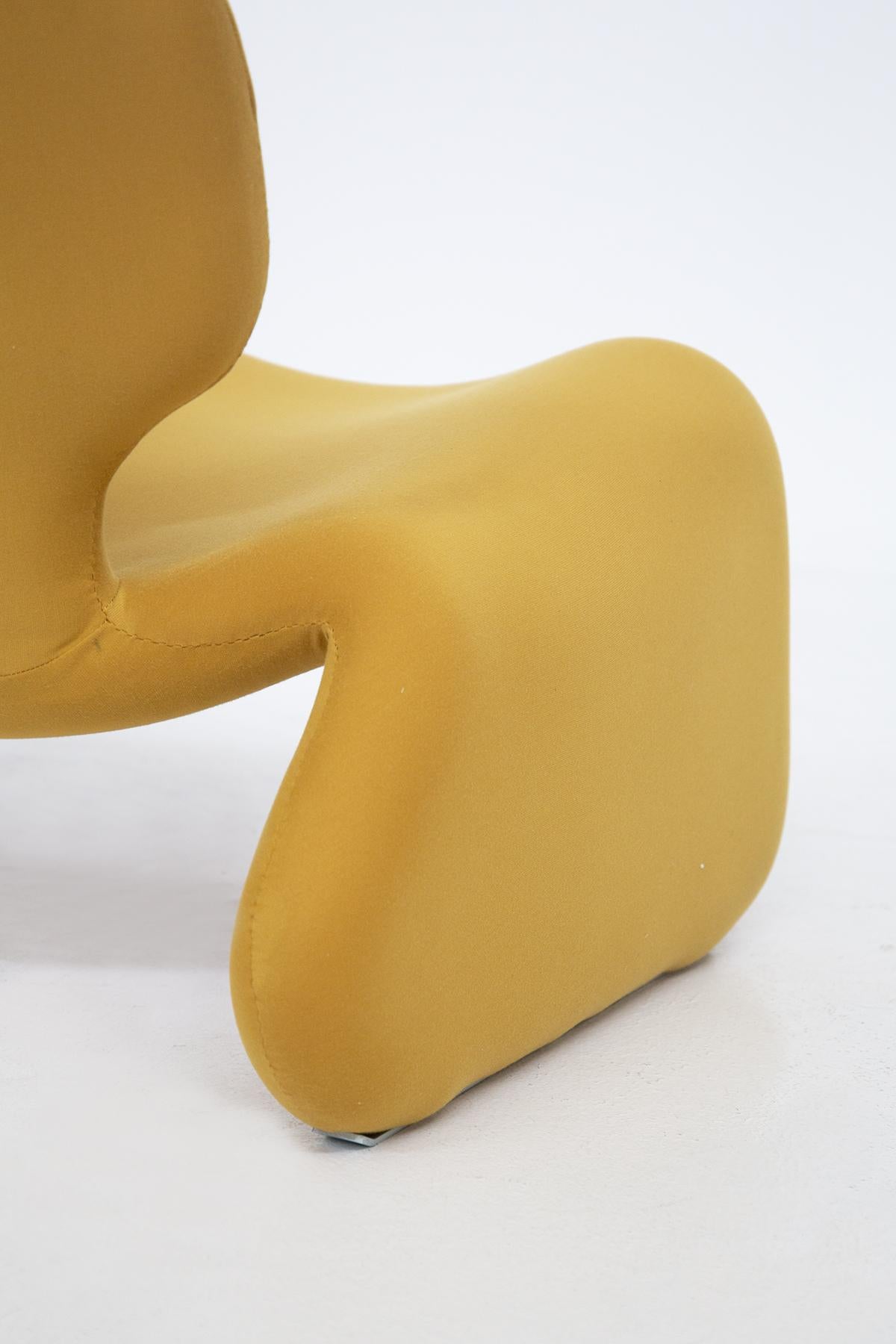 Sofa Djinn Model by Olivier Mourgue in Yellow Fabric For Sale 2