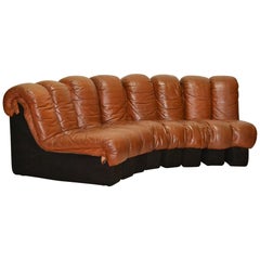 Sofa Ds 600 Eight Modules by De Sede in Full Grain Leather, 1970s, Switzerland