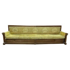 Sofa - Empire period bench in solid walnut with columns