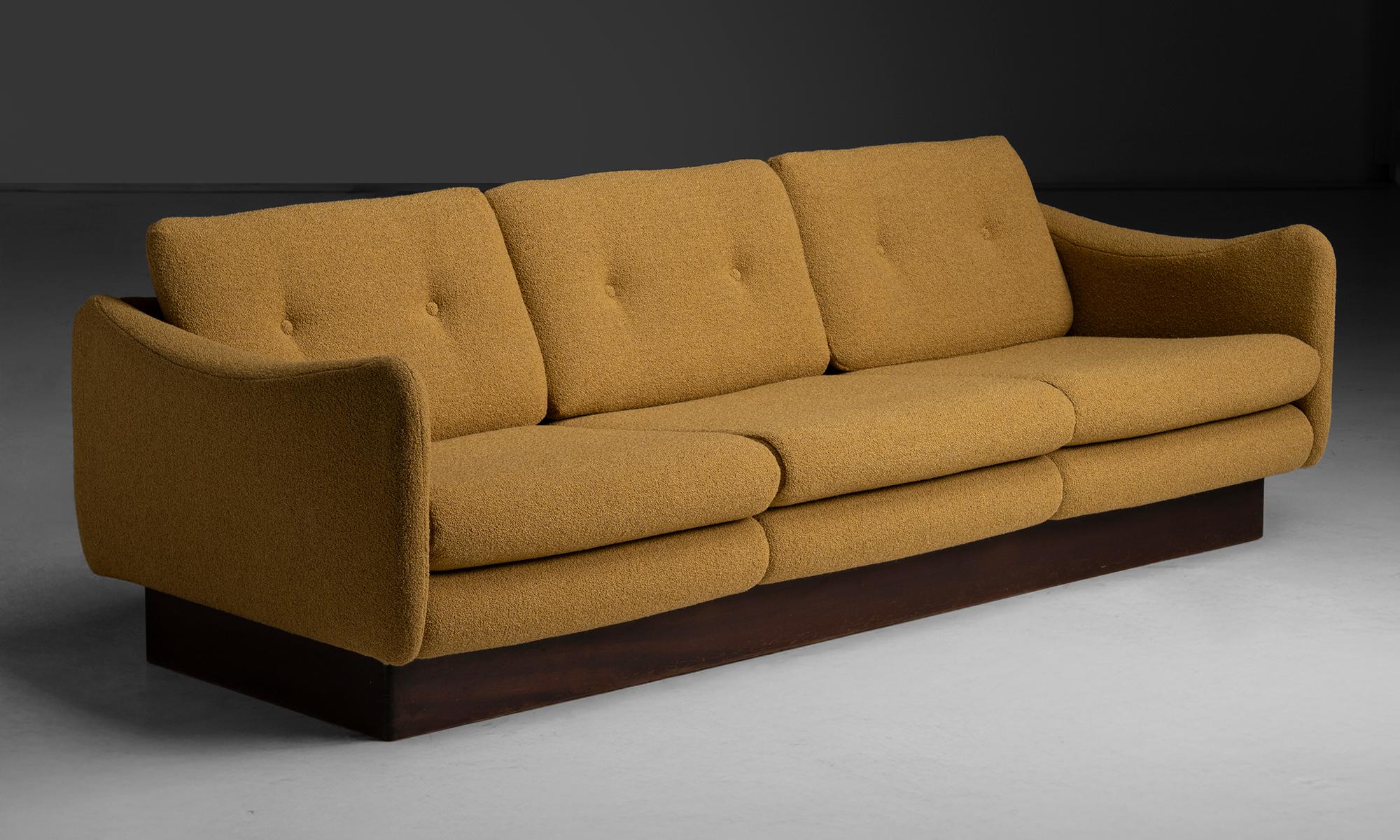 England, 1960
Low modern sofa on oak frame, newly upholstered in boucle.
77
